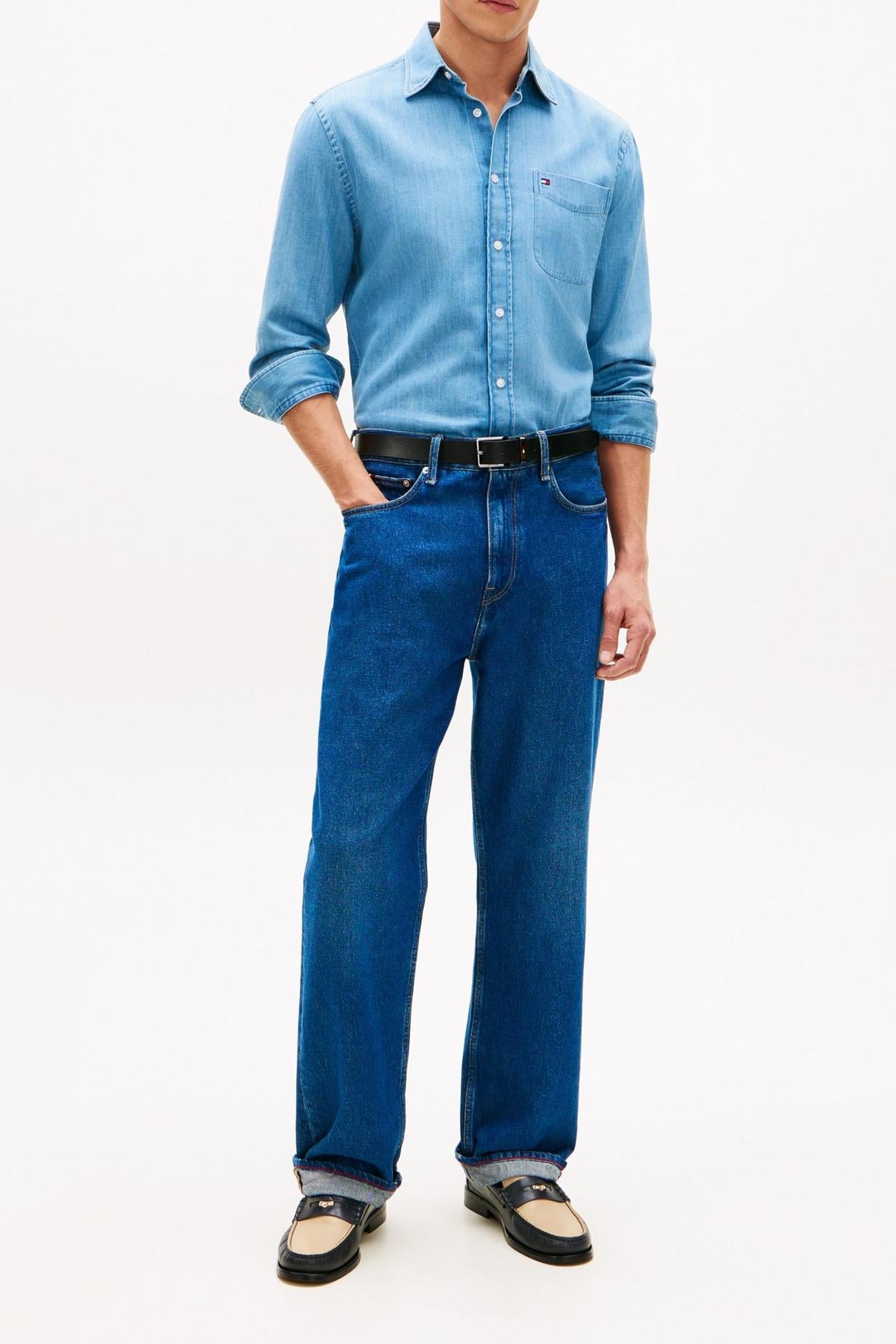 LIGHTWEIGHT DENIM SHIRT MID BLUE DENIM 2