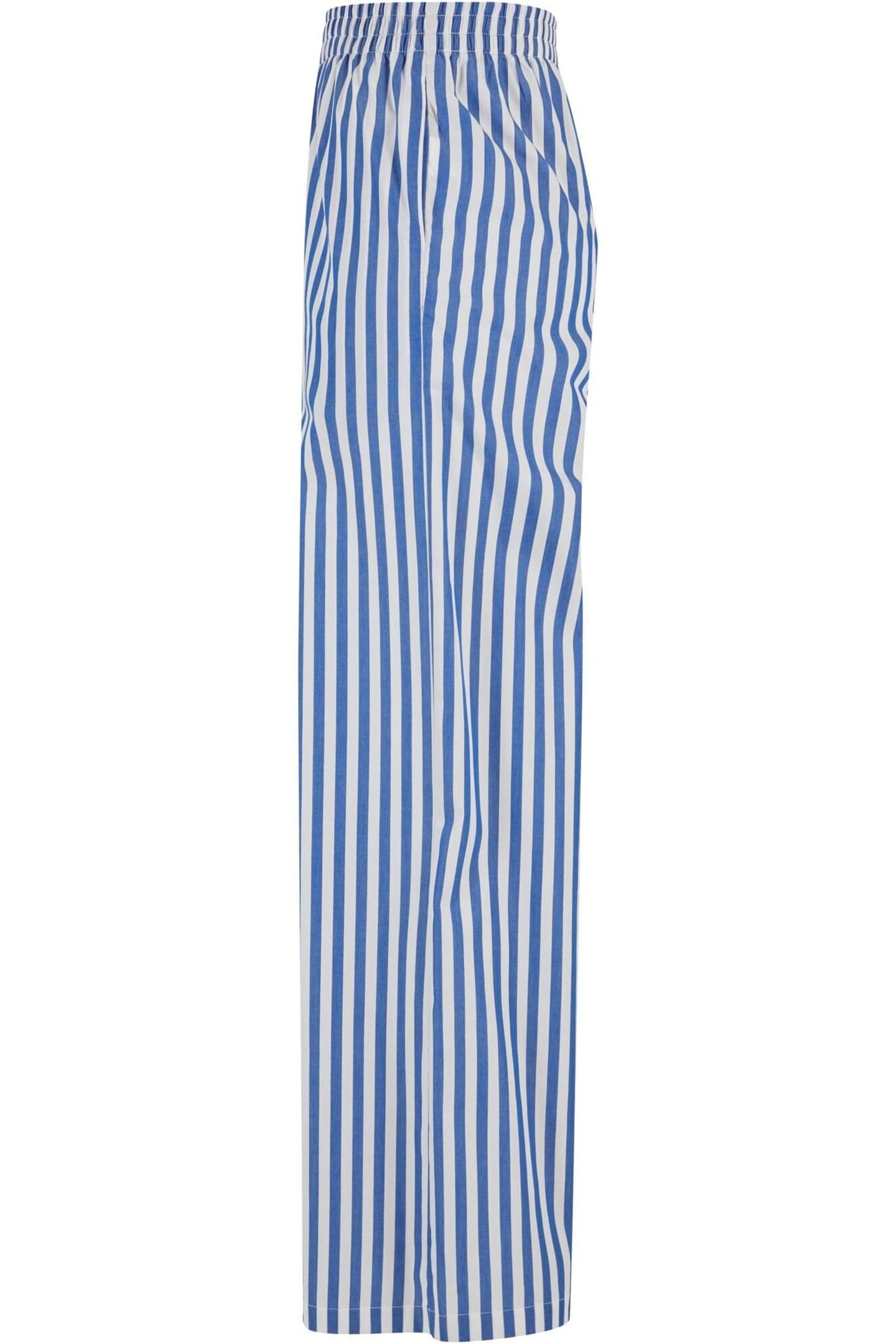 LADIES STRIPED LOOSE PANTS WHITE/BLUE 4