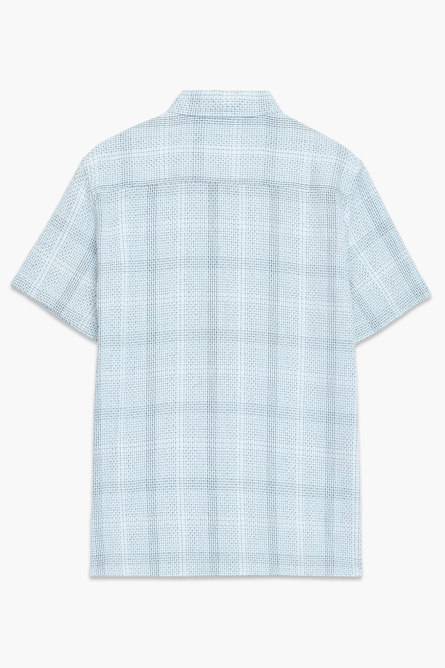 BARROW DOBBY SS SHIRT BLUE COMBO 3