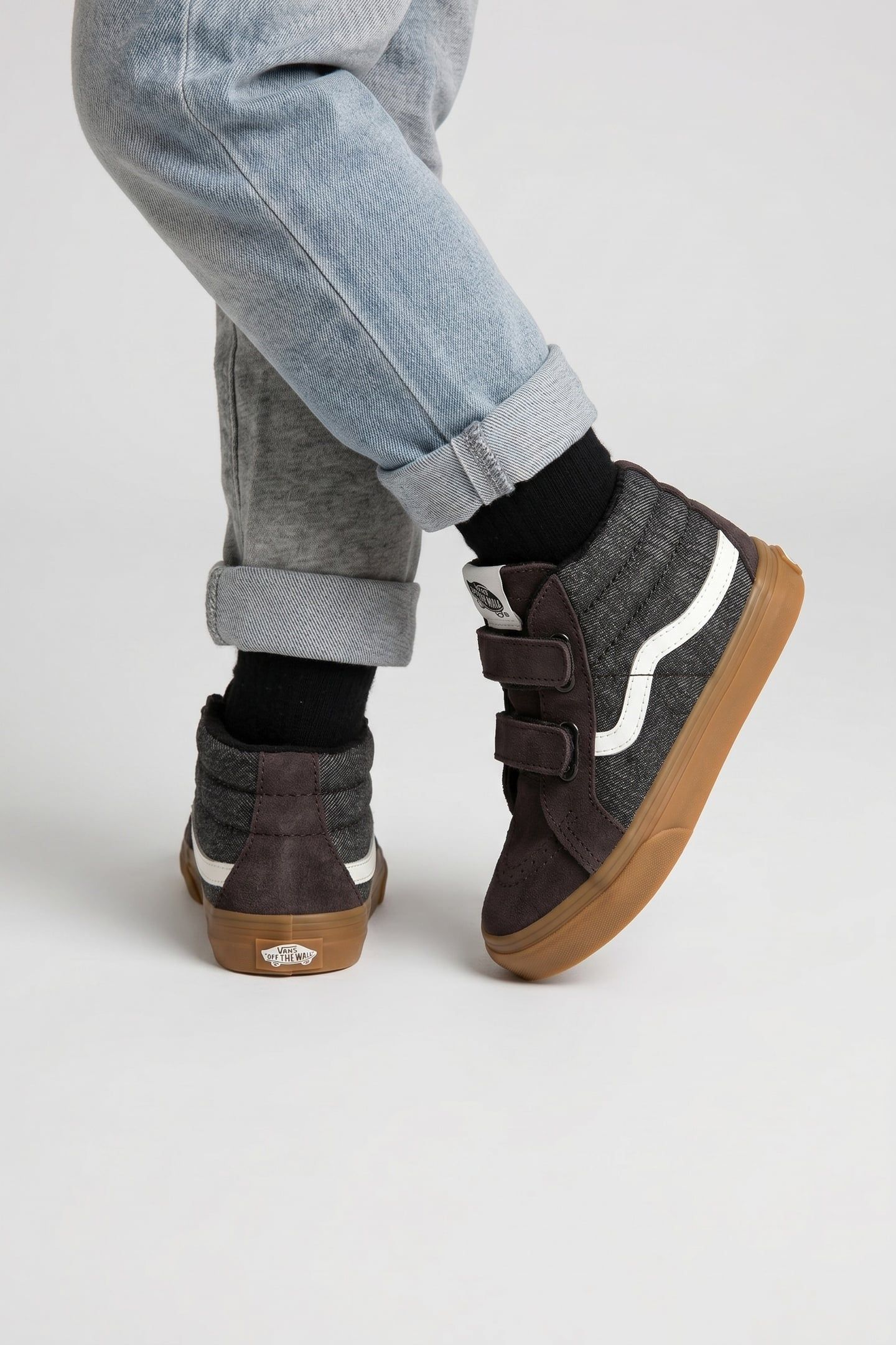 TODDLER SK8-MID REISSUE V DENIM BLACK 3