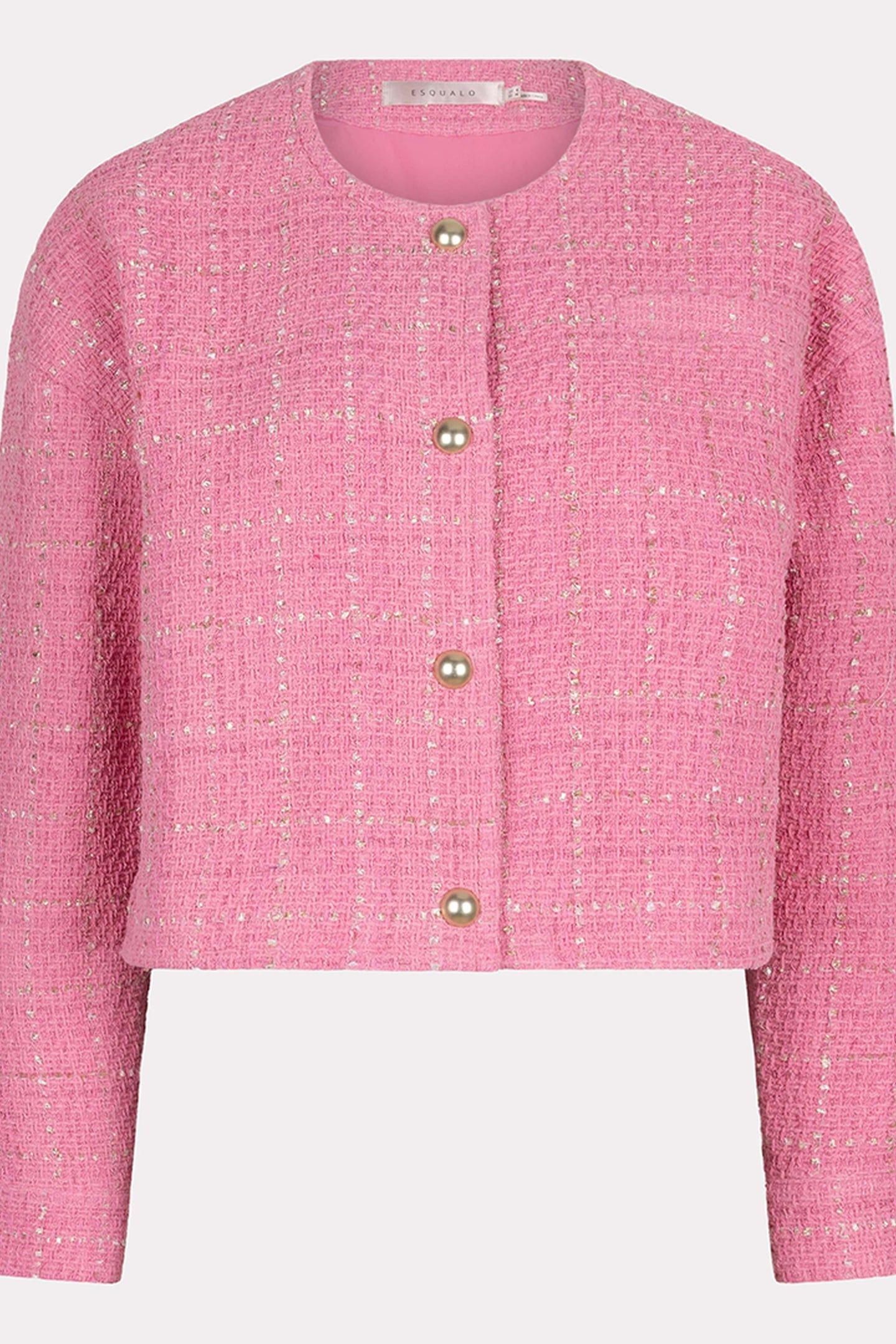 JACKET CROPPED BOUCLE ROSE 6