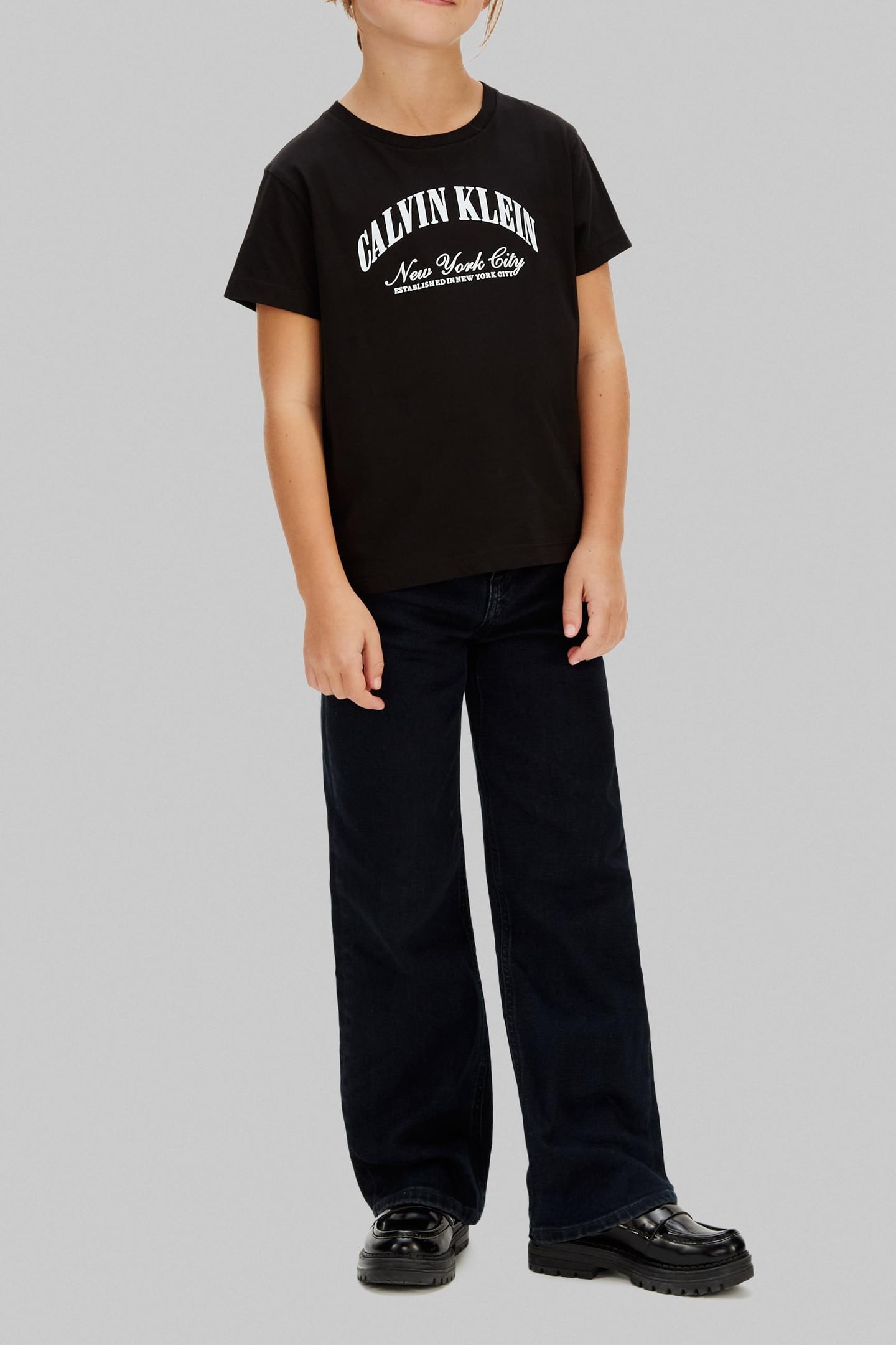 GIRLS CK COLLEGIATE SS T-SHIRT BLACK 1