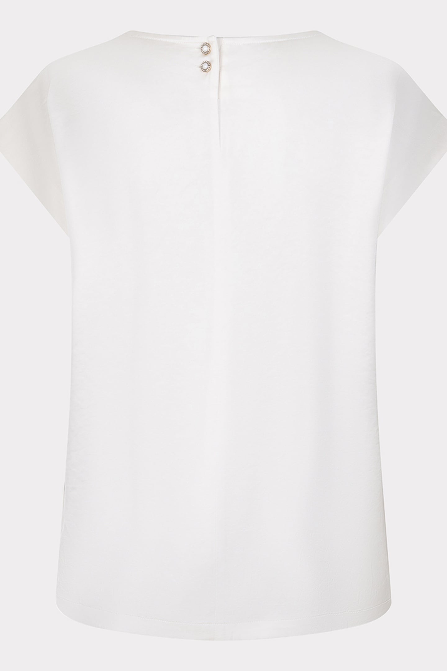 BLOUSE R-NECK SATIN LOOK OFF WHITE 6