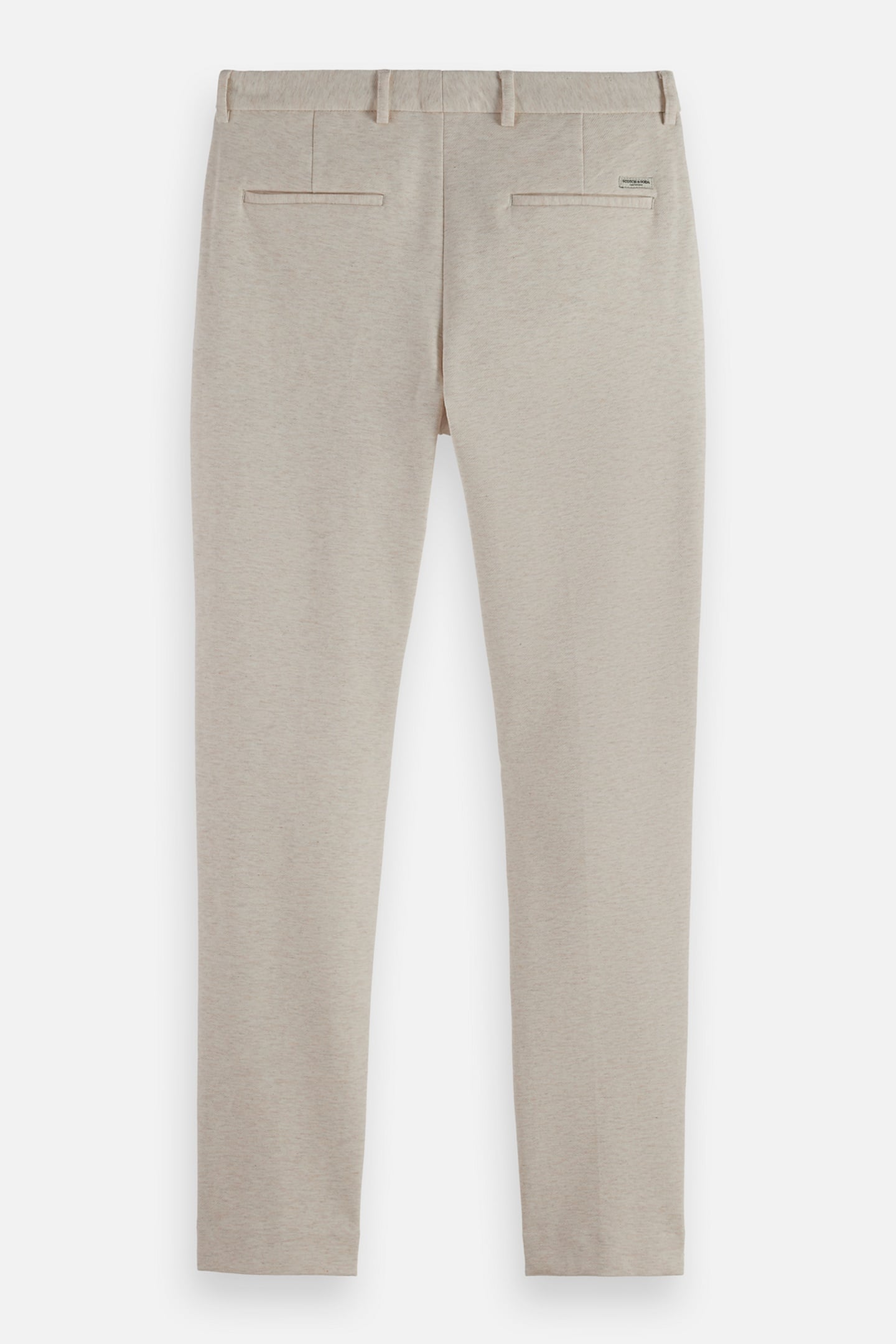 MOTT - TAILORED KNITTED YARN DYED CHINO OFF WHITE MELANGE 5