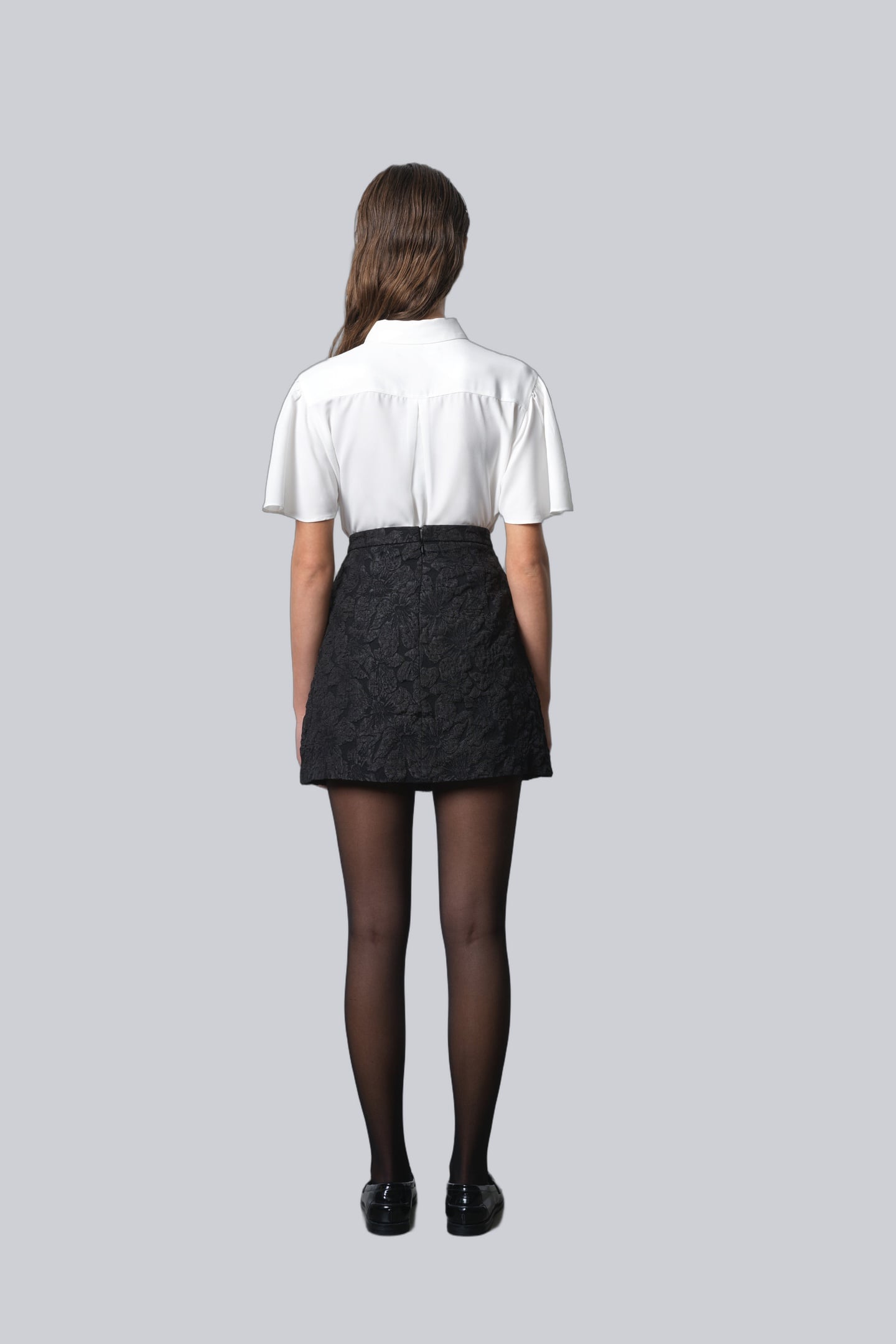 SHARON JACQUARD MINI SKIRT BLACKOUT 3