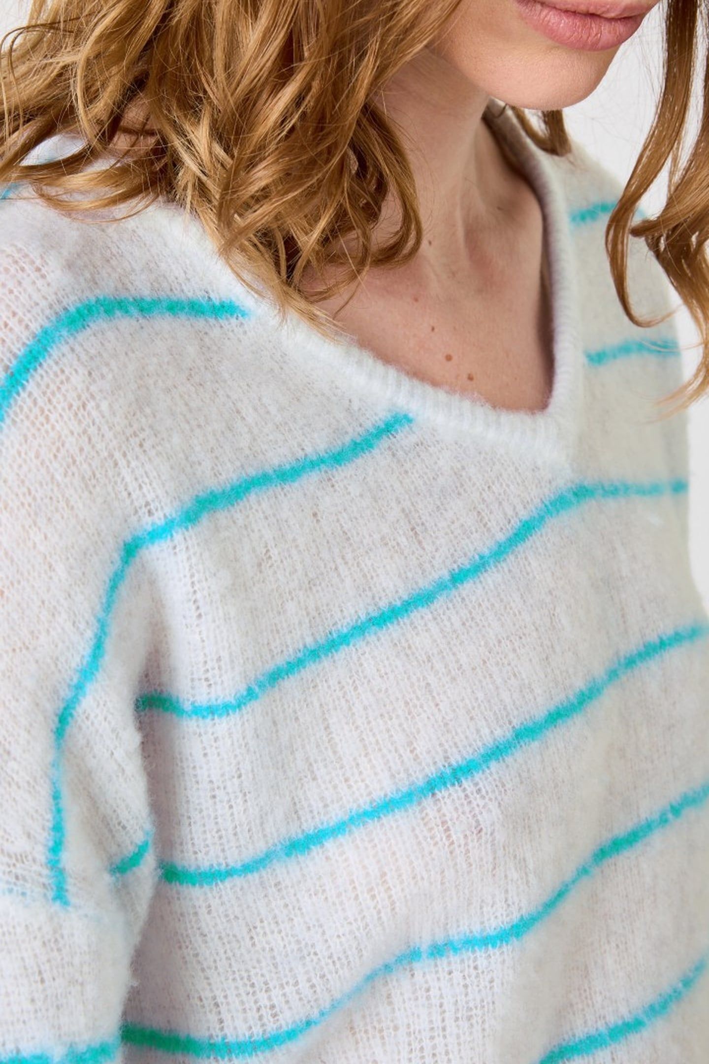ZAKDAY JUMPER GRIS CHINE RAYE LAGUNE 7