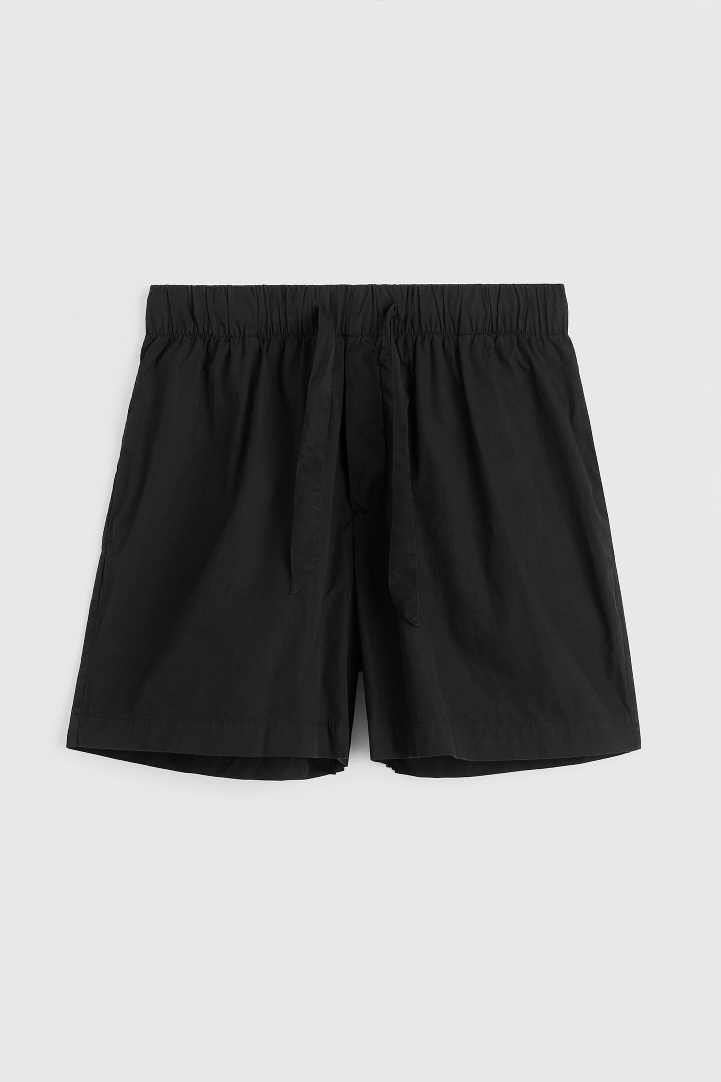 UNISEX POPLIN, PYJAMAS SHORTS ALL BLACK 4