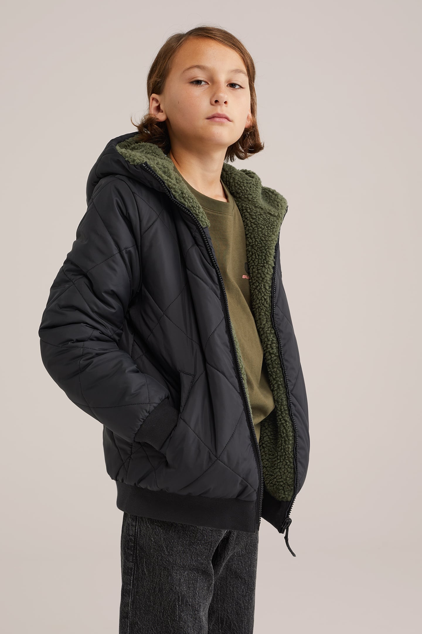 JACKET REVERSIBLE BOMBER BLACK 3