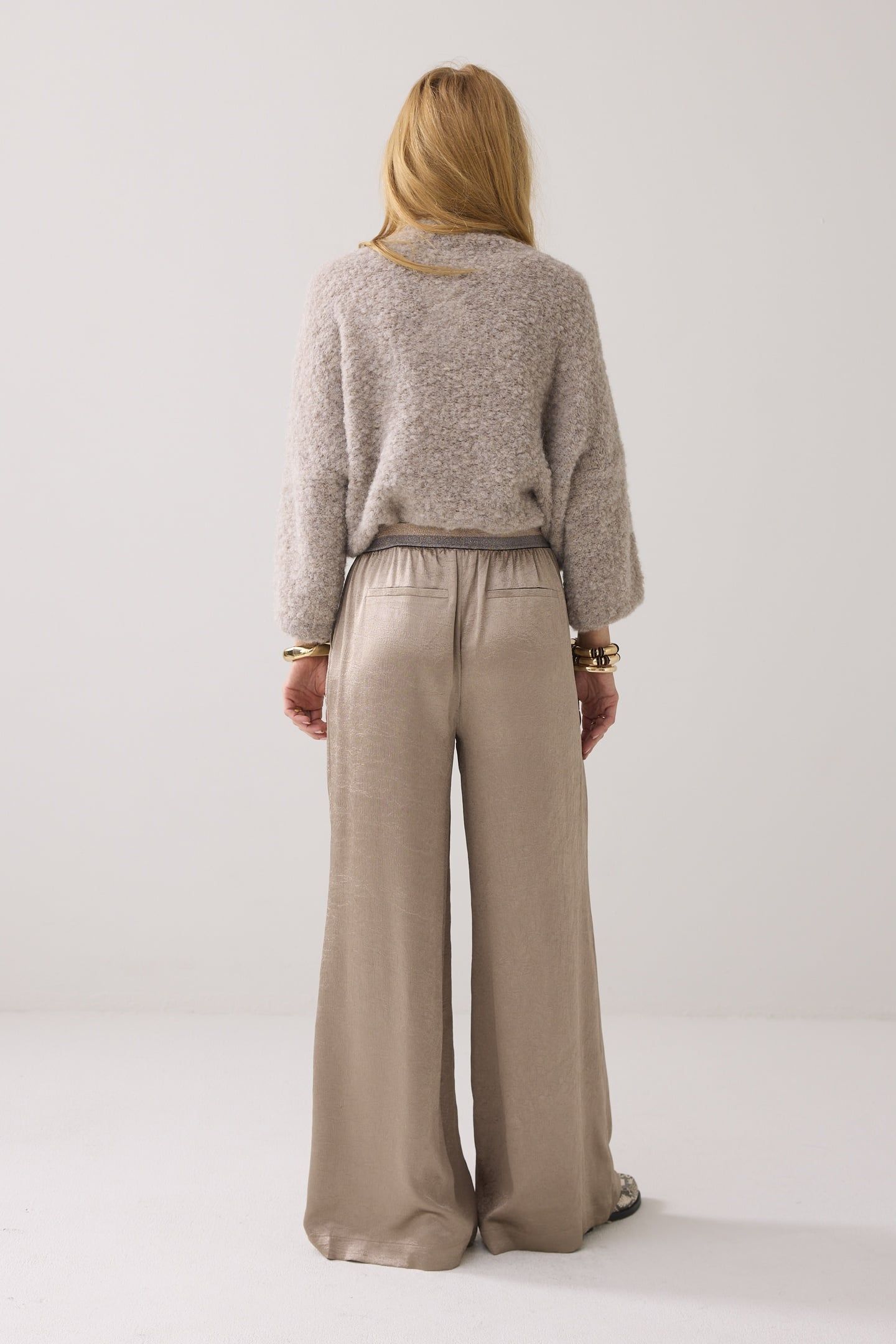 TROUSERS CRINKLE SATIN FUNGHI 2