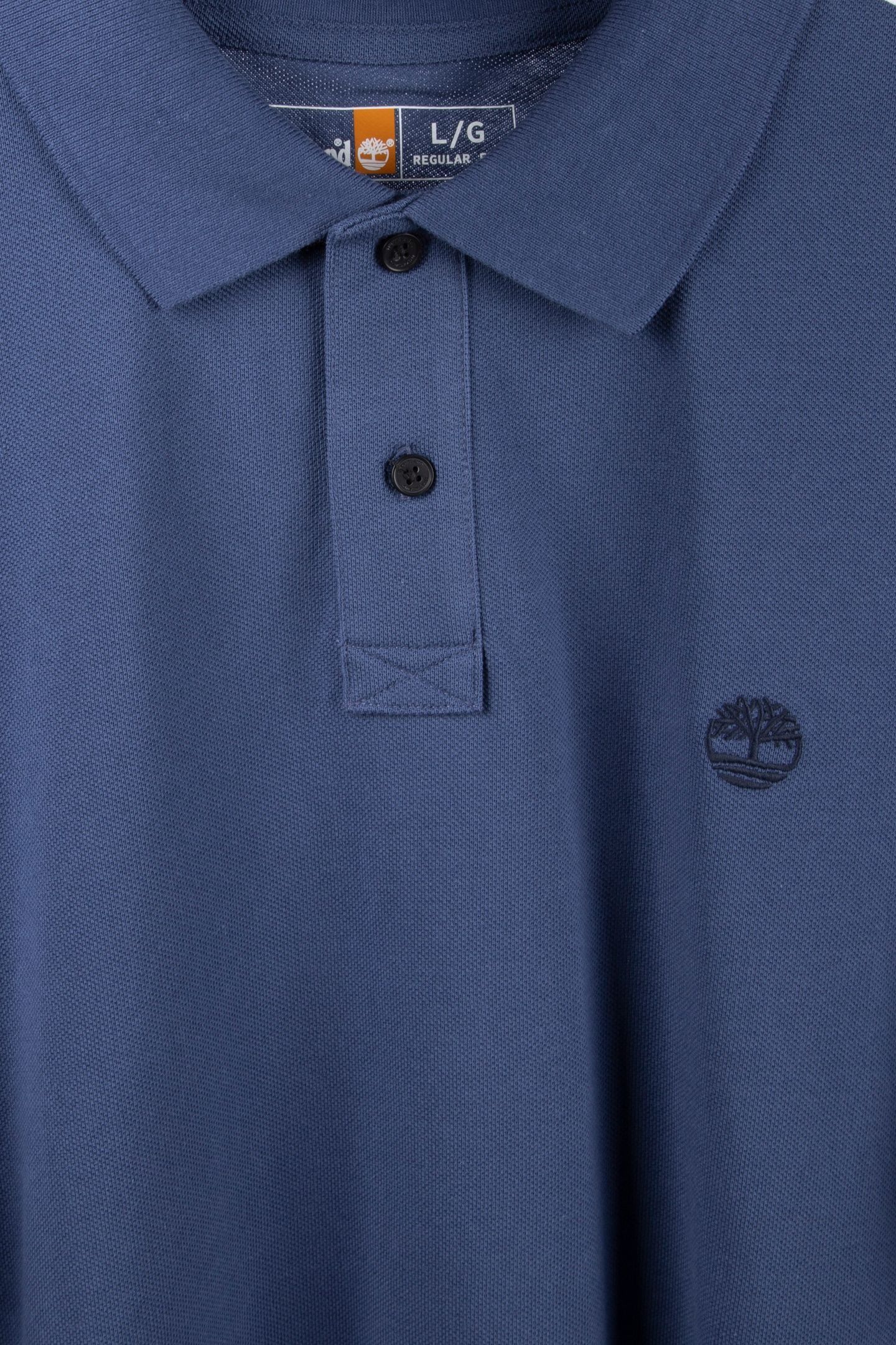 BRANDED COLLAR SHORT SLEEVE POLO DARK BLUE 4