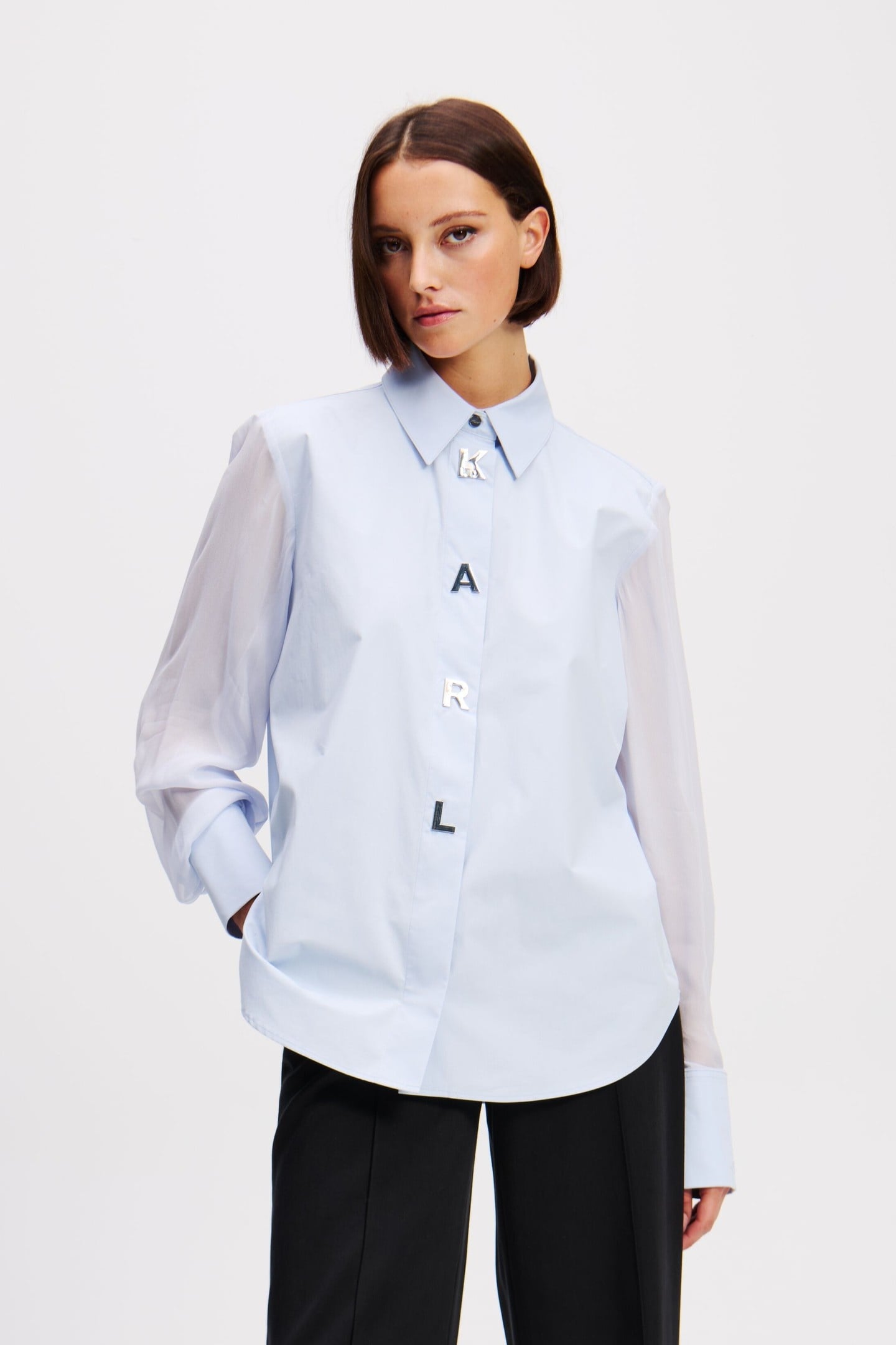 KARL SNAP POPLIN SHIRT KENTUCKY BLUE 1