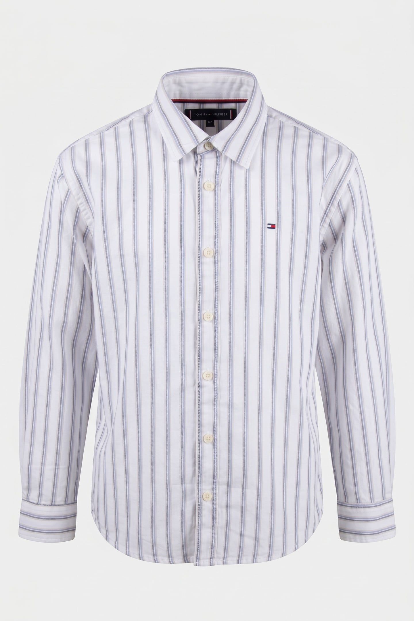 BOYS FLEX STRIPE SHIRT WHITE STRIPE 2