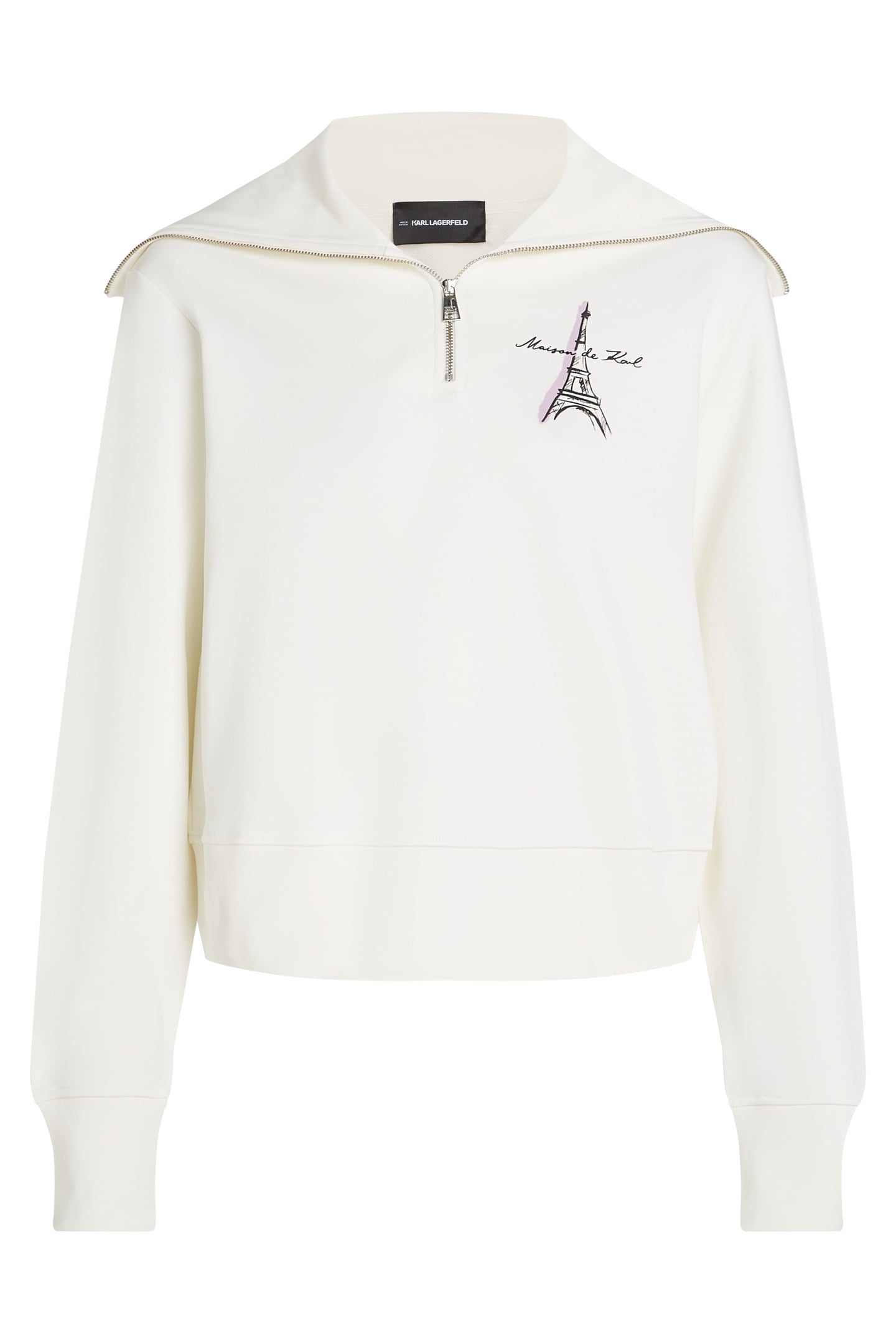 PARIS SKETCH EIFFEL HALF ZIP CANNOLI CREAM 2