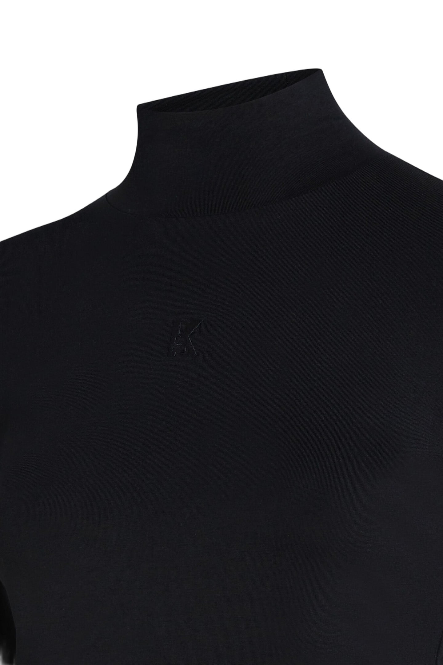 K LOGO MOCK NECK LS T-SHIRT BLACK 3