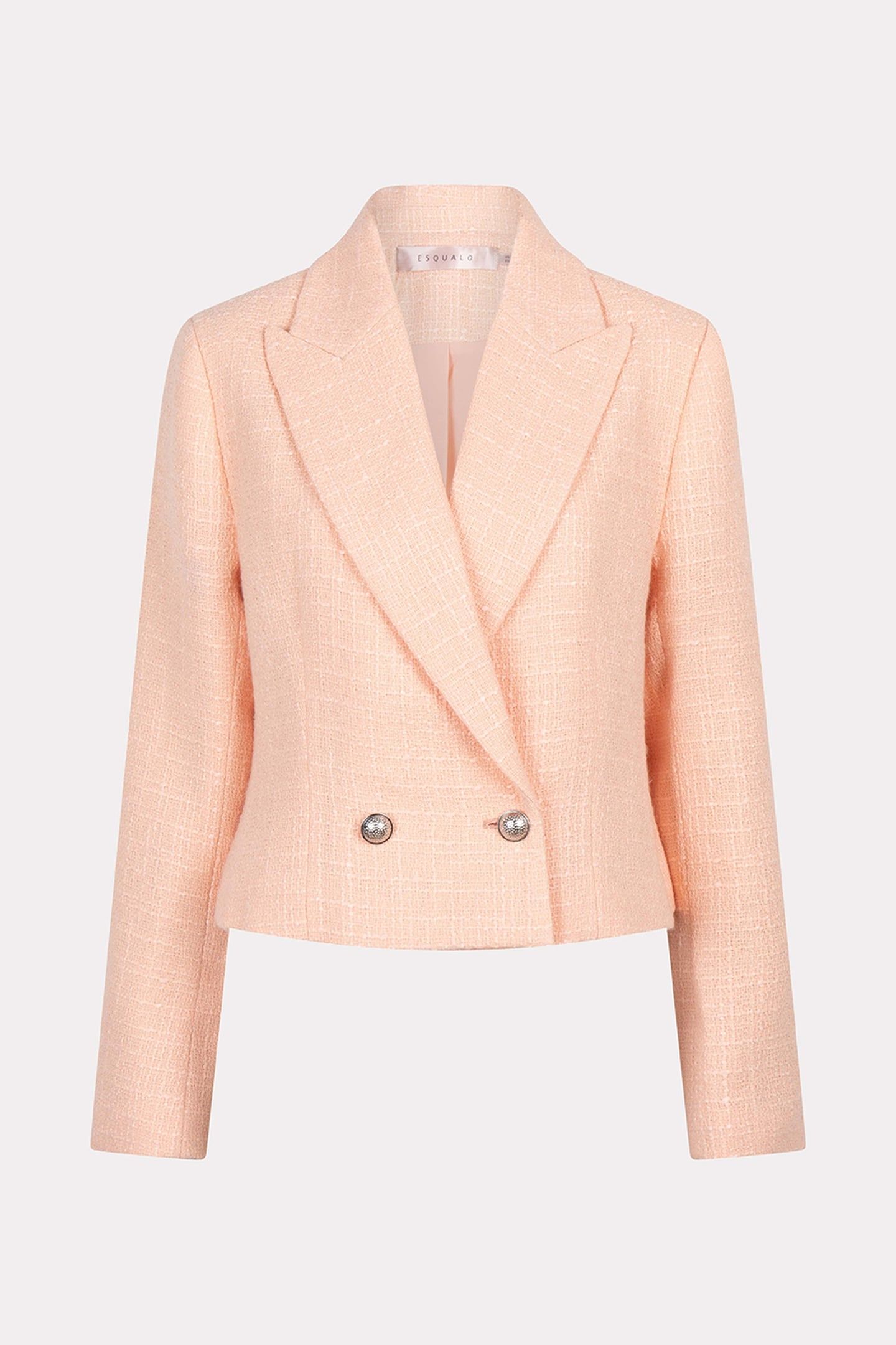 BLAZER DOUBLE BREASTED TWEED LIGHT APRICOT 6