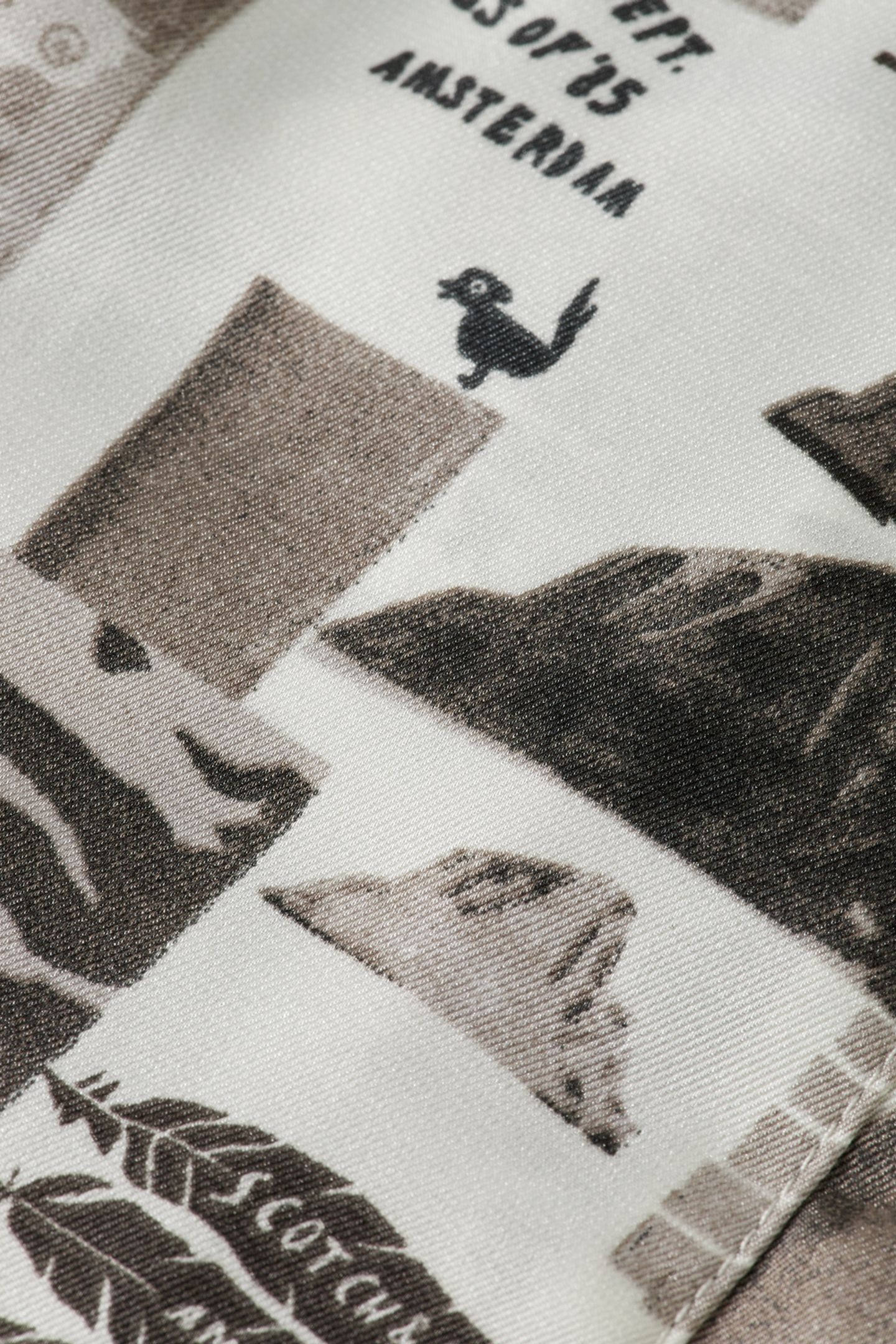 REVERSIBLE PRINTED AND QUILTED BOMBER ART DEPT COLLAGE GREY  7
