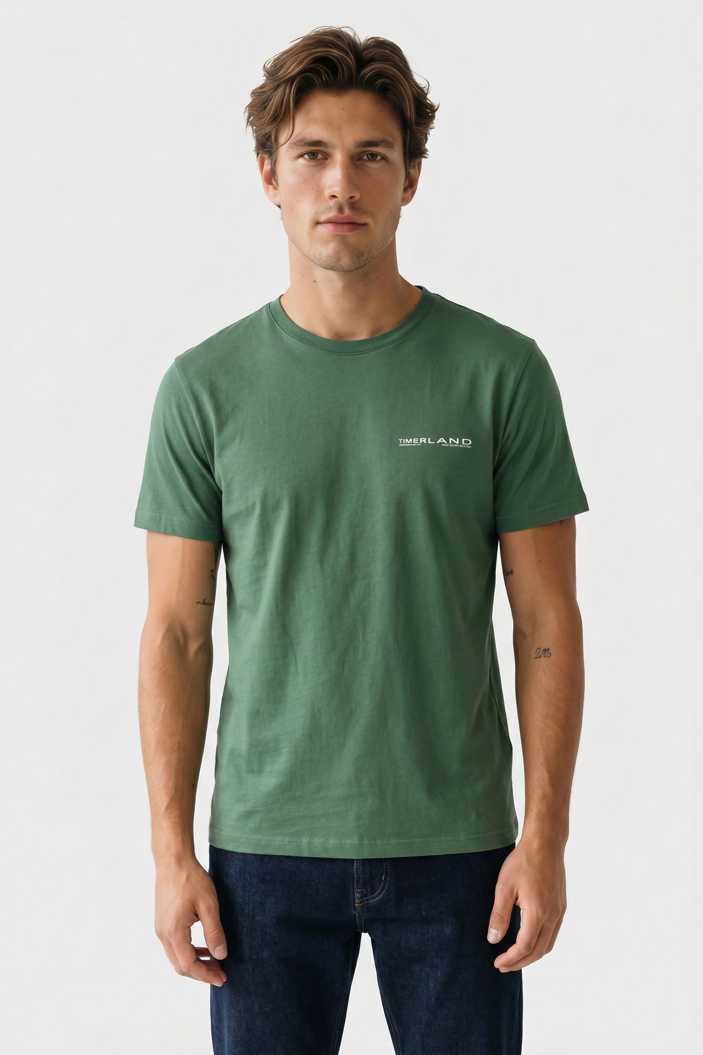 Y2K LOCK UP BACK LOGO SS TEE MEDIUM GREEN 1