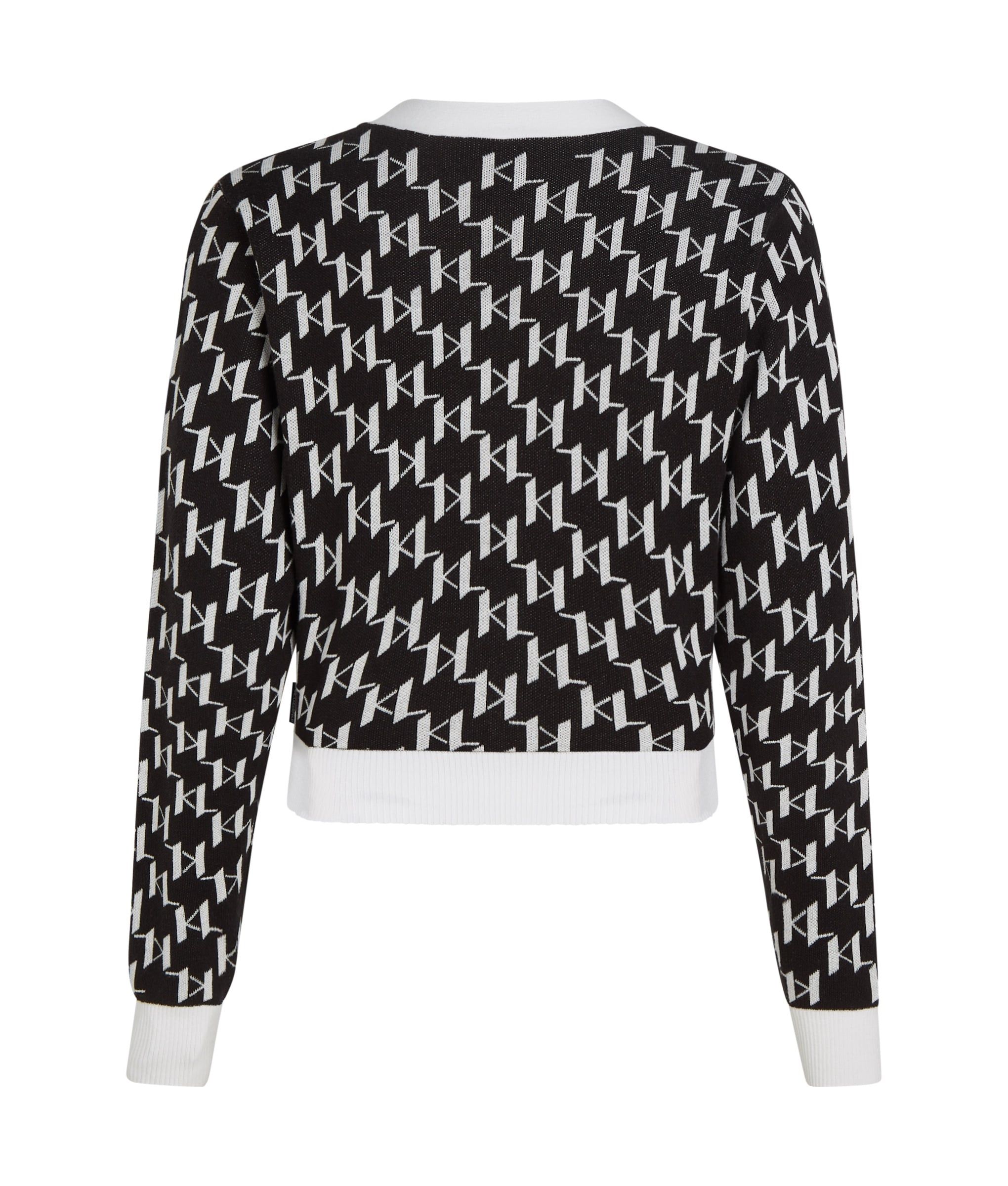 KL MONOGRAM SHORT CARDIGAN KL MONOGRAM BLACK/WHITE 6