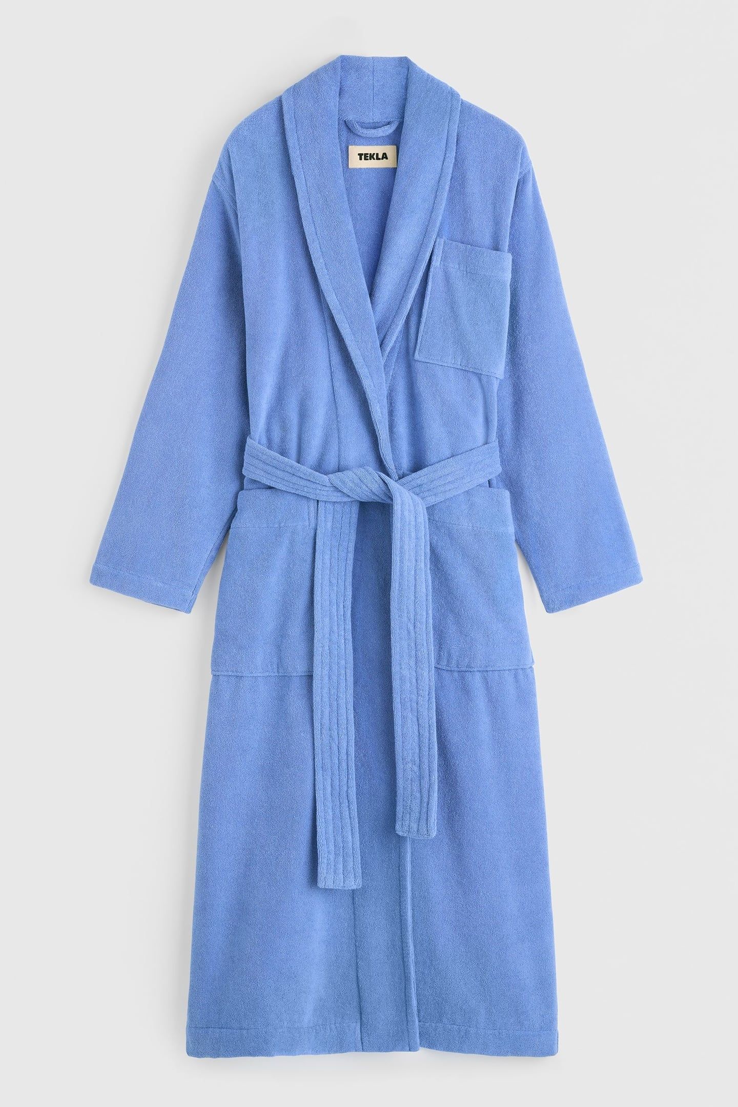 UNISEX CLASSIC BATHROBE CLEAR BLUE 7