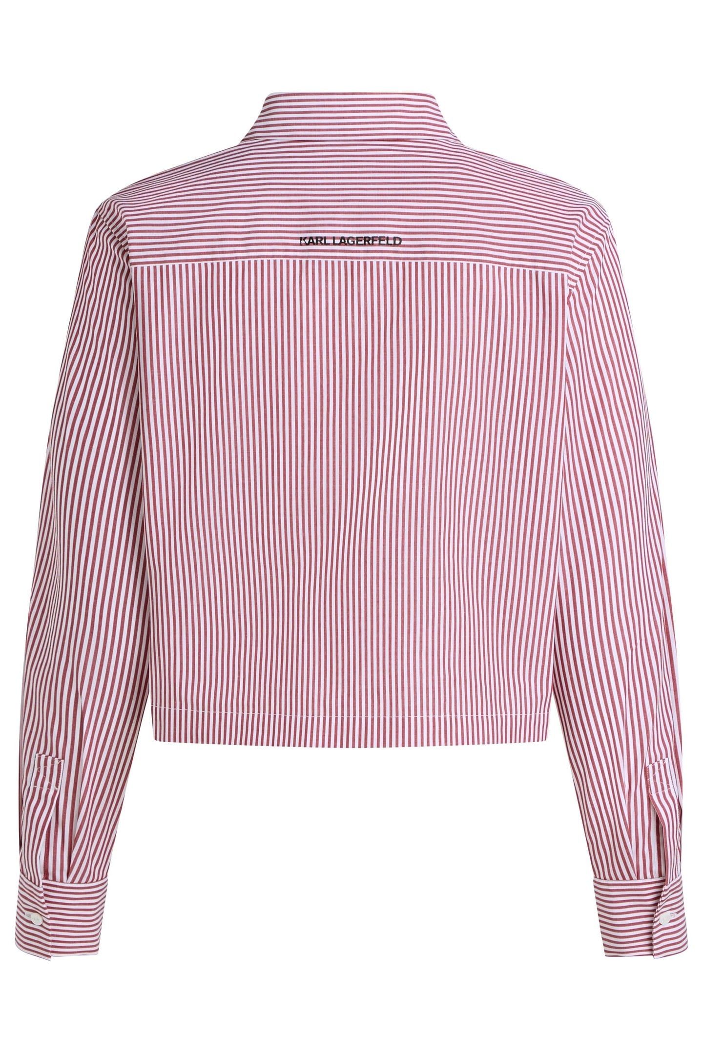 IKON CHOUPETTE CROPPED SHIRT SCARLET SAGE-WHITE STRIPES 5