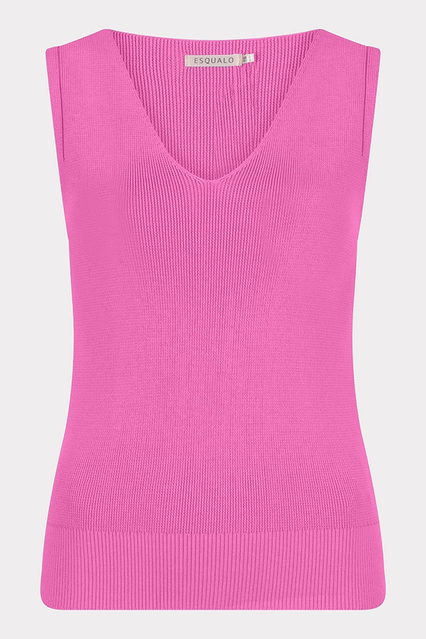 TOP RIB V-NECK PINK 1