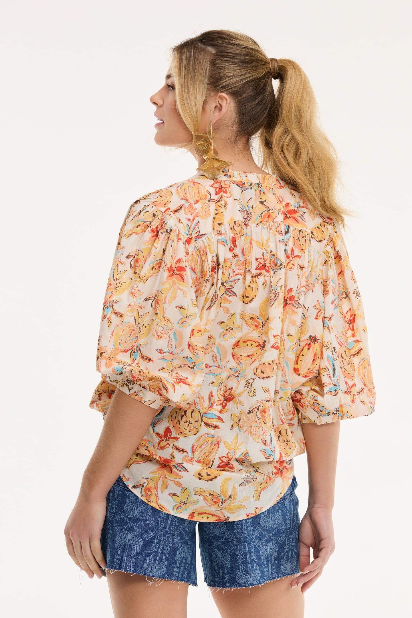 EVELYN BLOUSE FRUITY BLUES ORANGE FRUITY BLUES 4