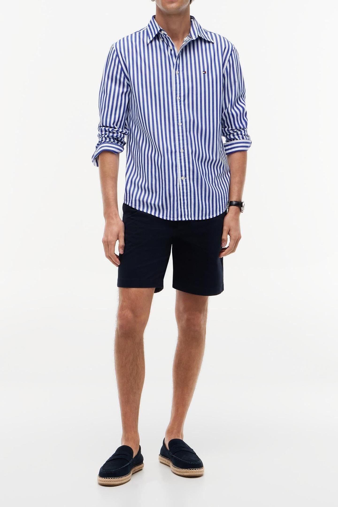 FLEX POPLIN CLASSIC SHIRT WEDGE BLUE/STRIPE 2