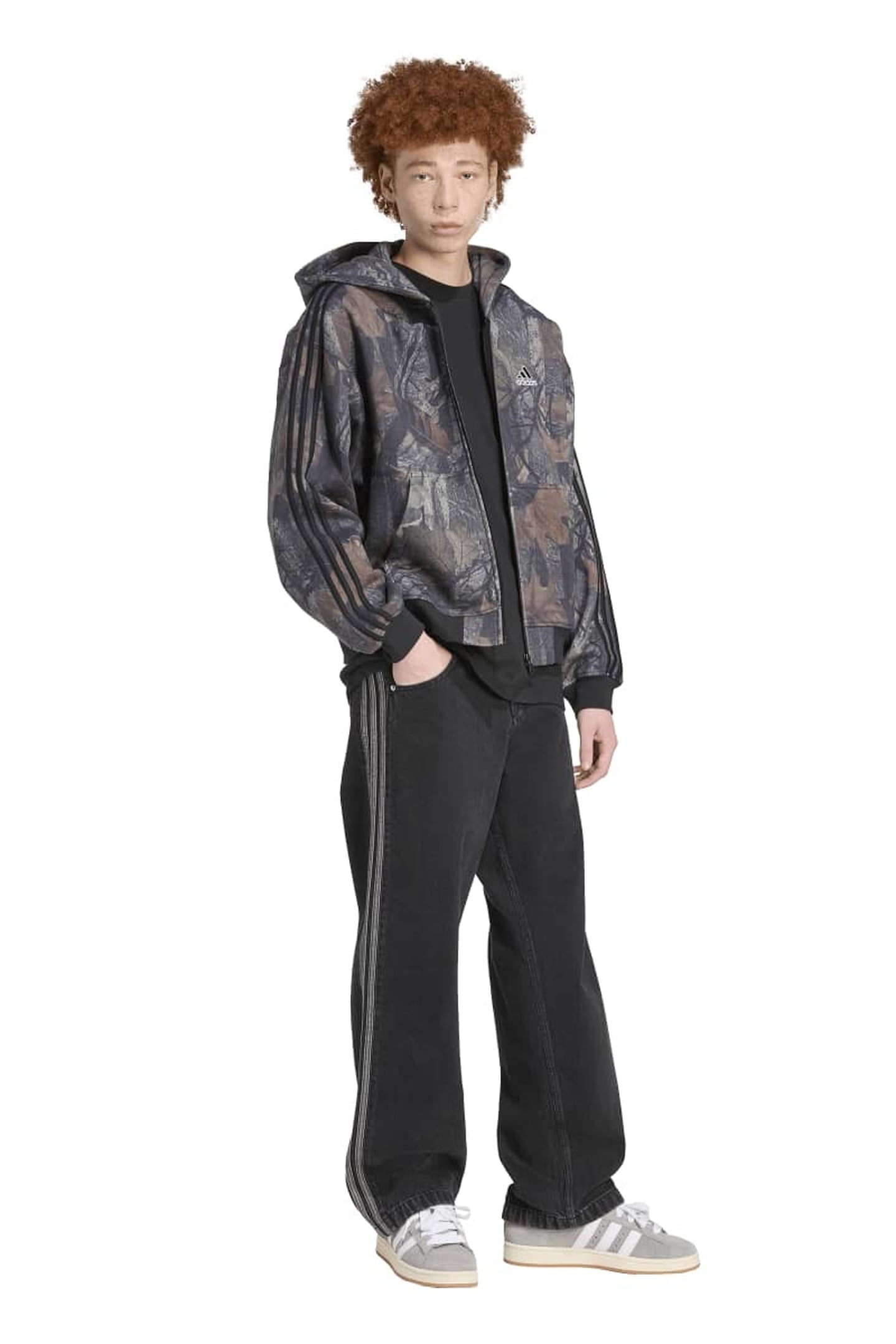 UNISEX ORIGINALS CAMO HOODED FULL-ZIP BLACK 2