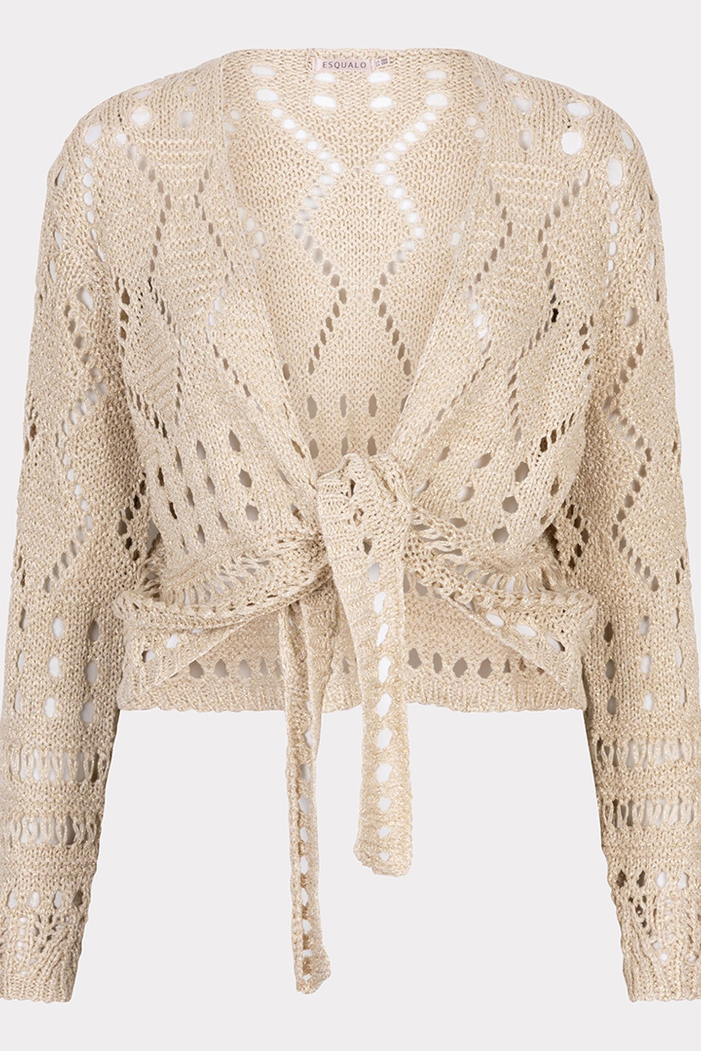 BOLERO FANCY OPEN KNIT LUREX LIGHT SAND 4