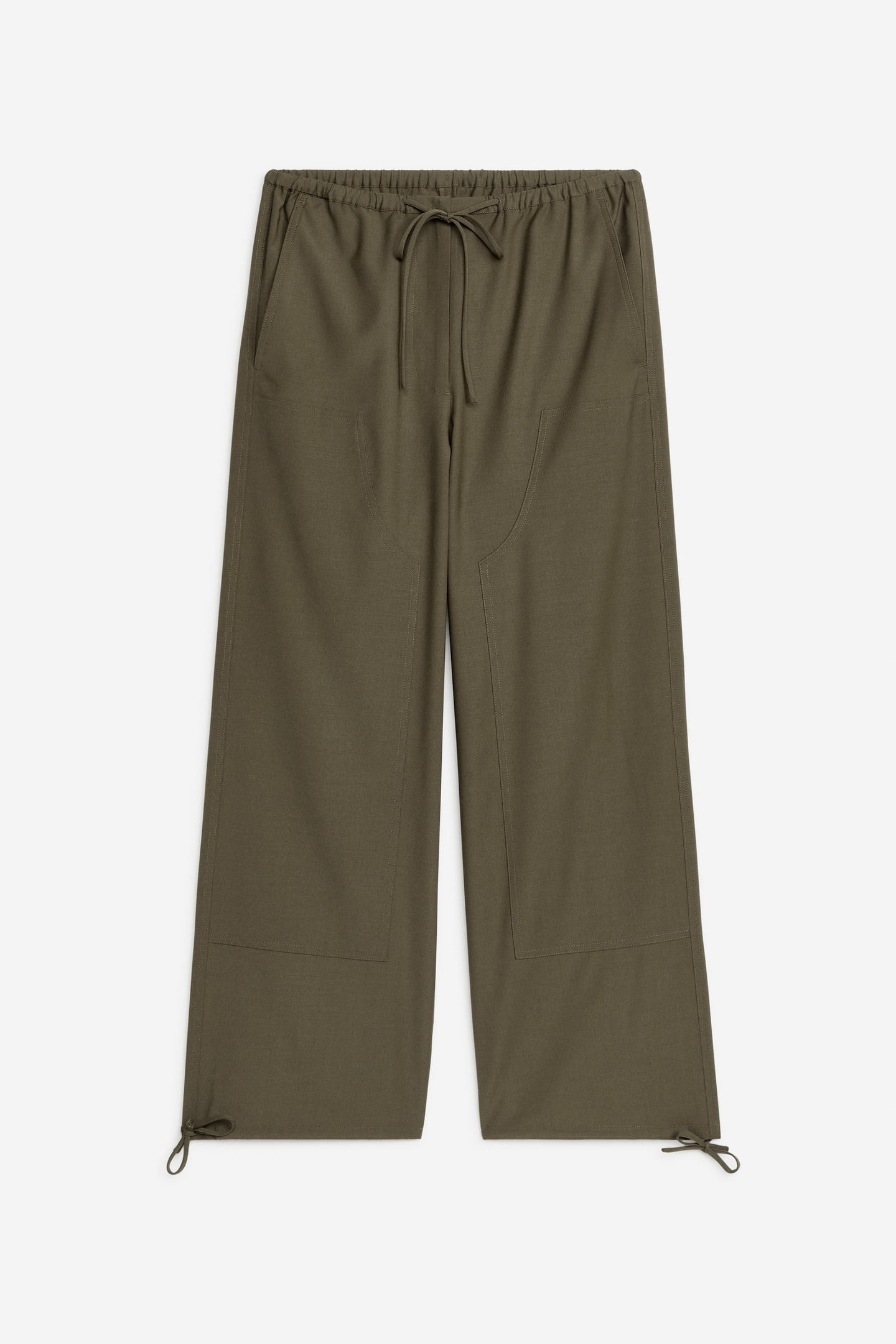 EMMY CARGO WOOL TWILL KHAKI 1