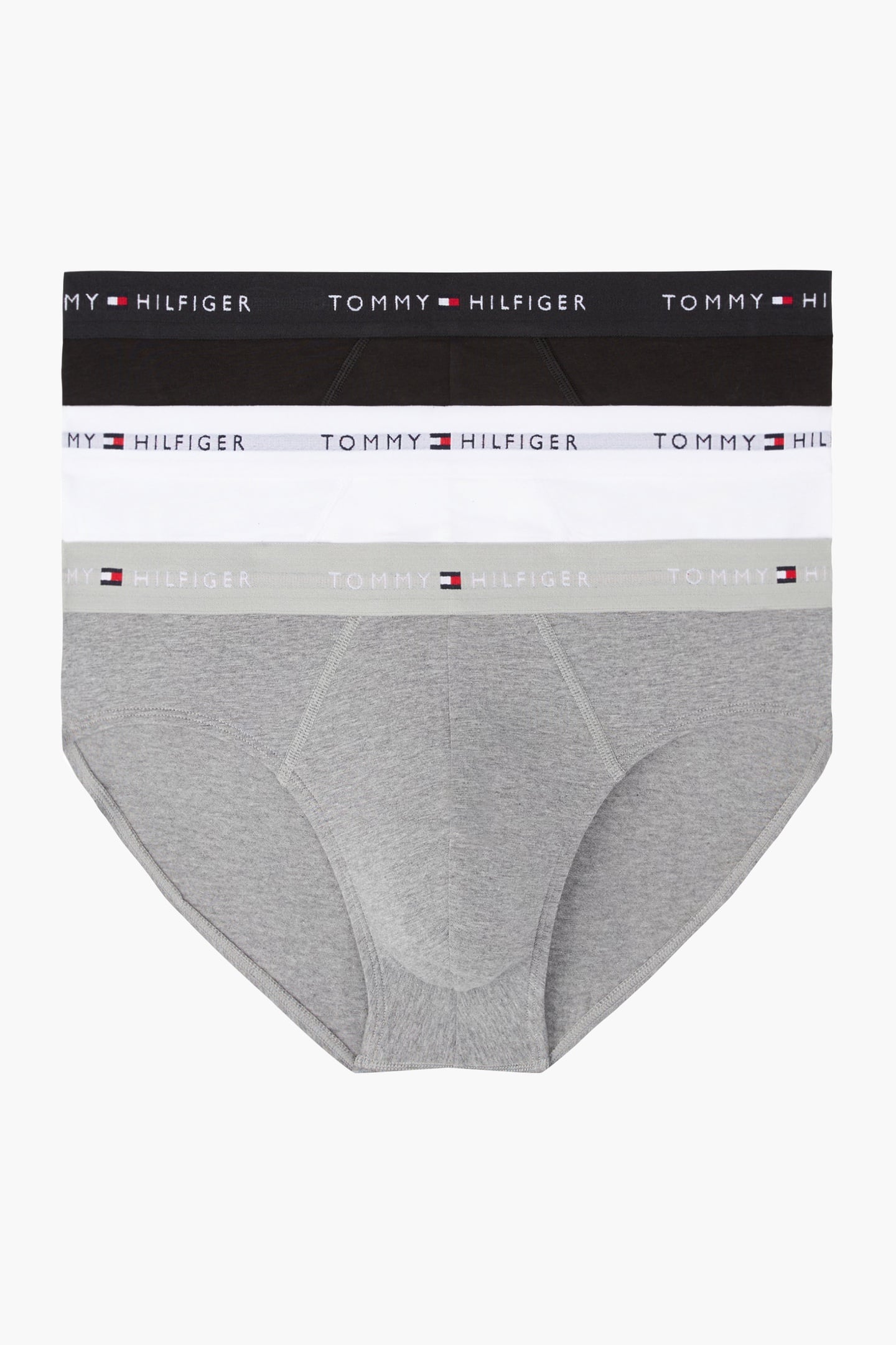 3-PACK BRIEF WAISTBAND MID HEATHER/BLACK/WHITE 1