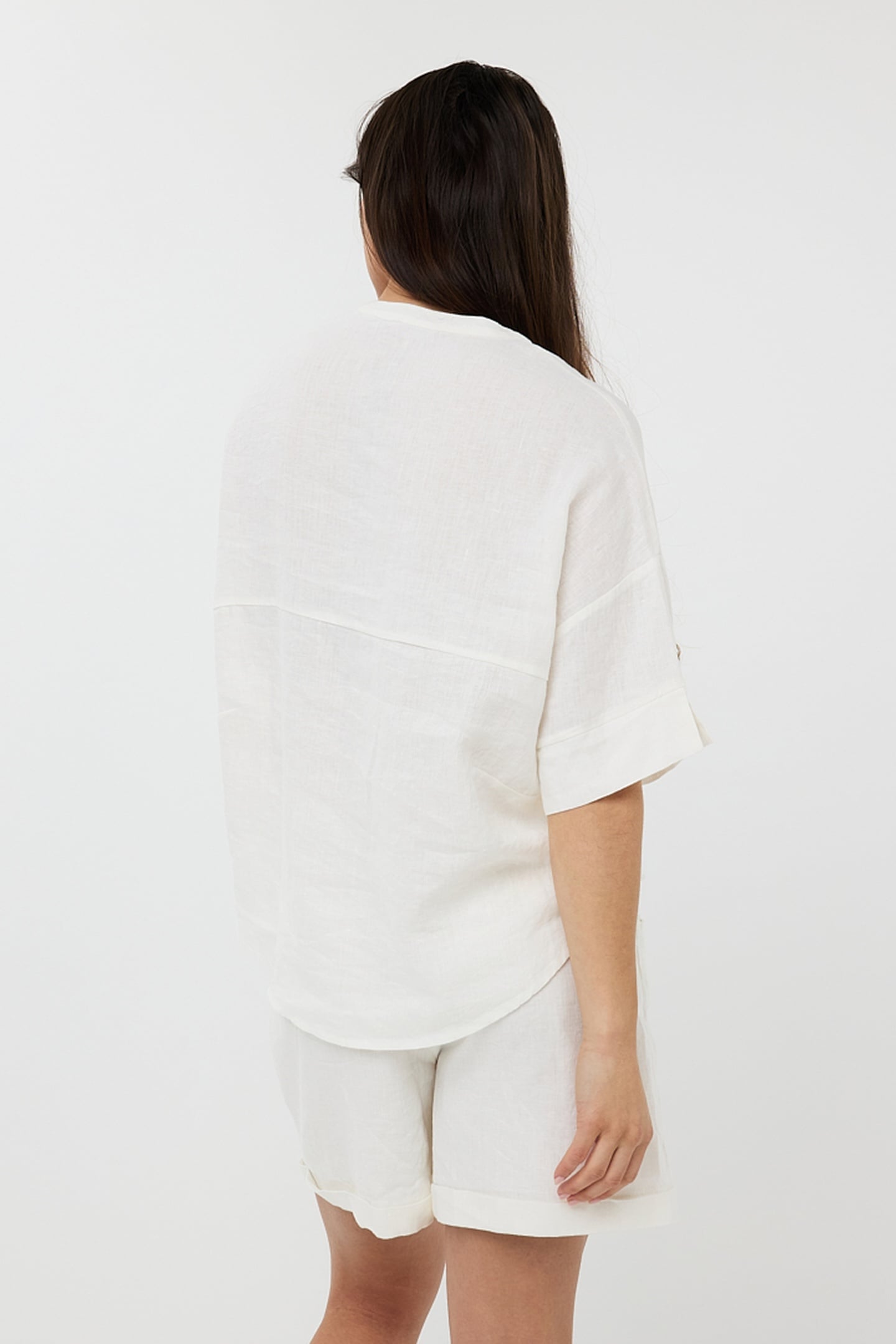 BLOUSE OVERSIZED LINEN OFF WHITE 3