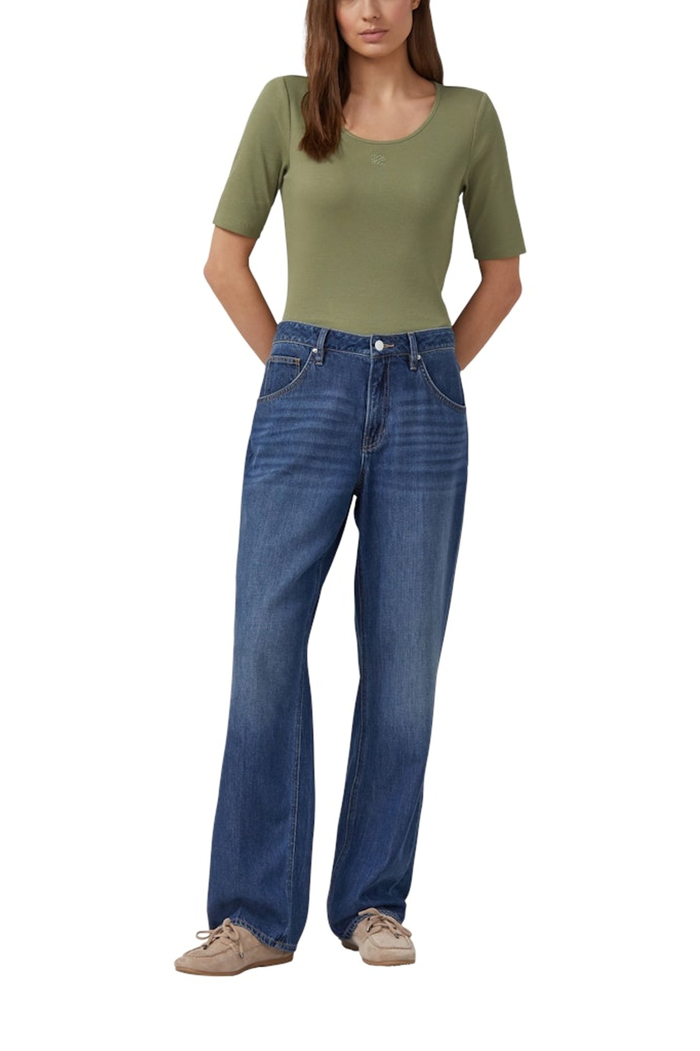 S.OLIVER T-SHIRTS ARMY GREEN 2