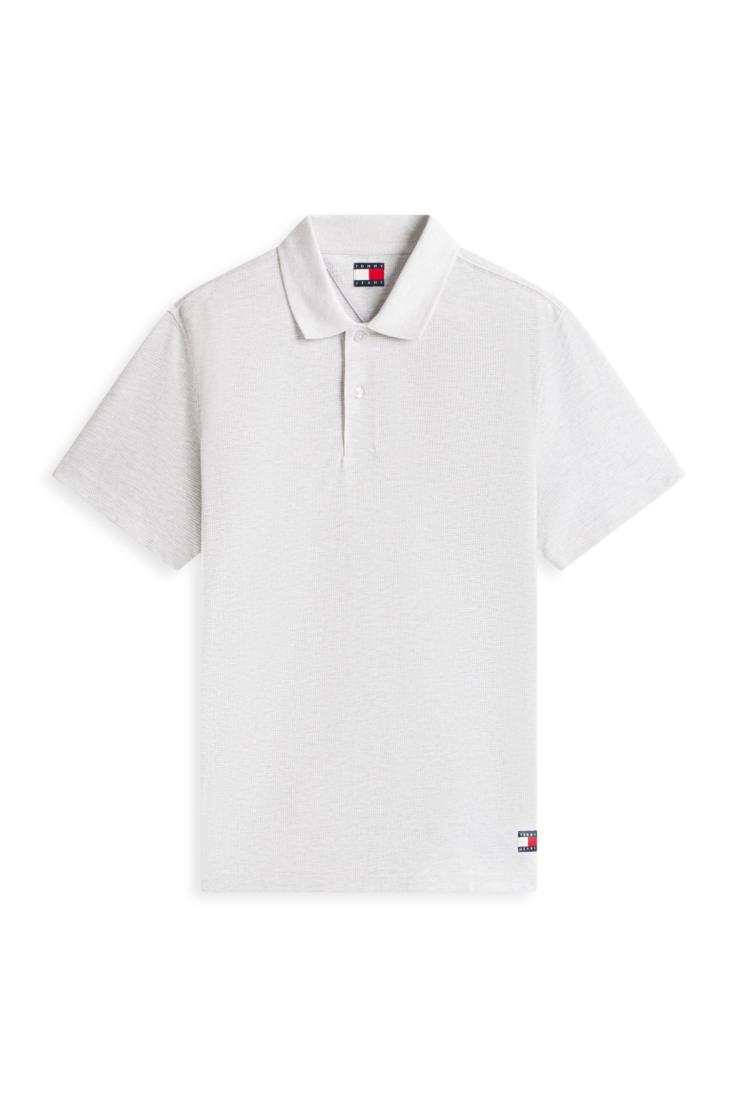 TJM REGULAR WAFFLE POLO ICE GREY HEATHER 4