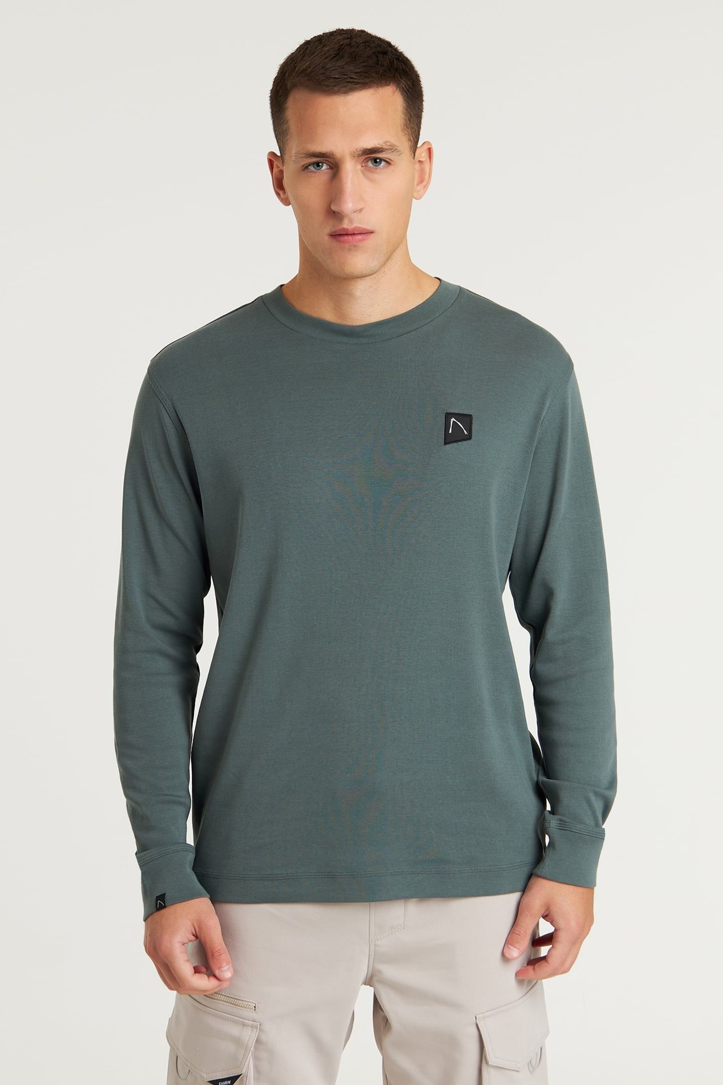 HELY T-SHIRT LONG SLEEVE BALSAM GREEN 1