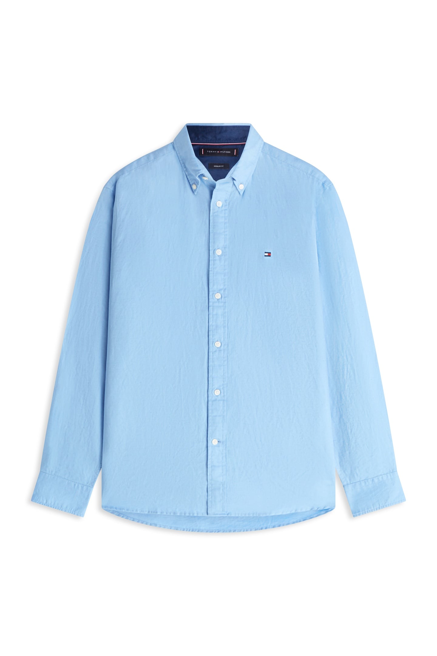 LINEN BLEND SOLID SHIRT CLOUDY BLUE 4