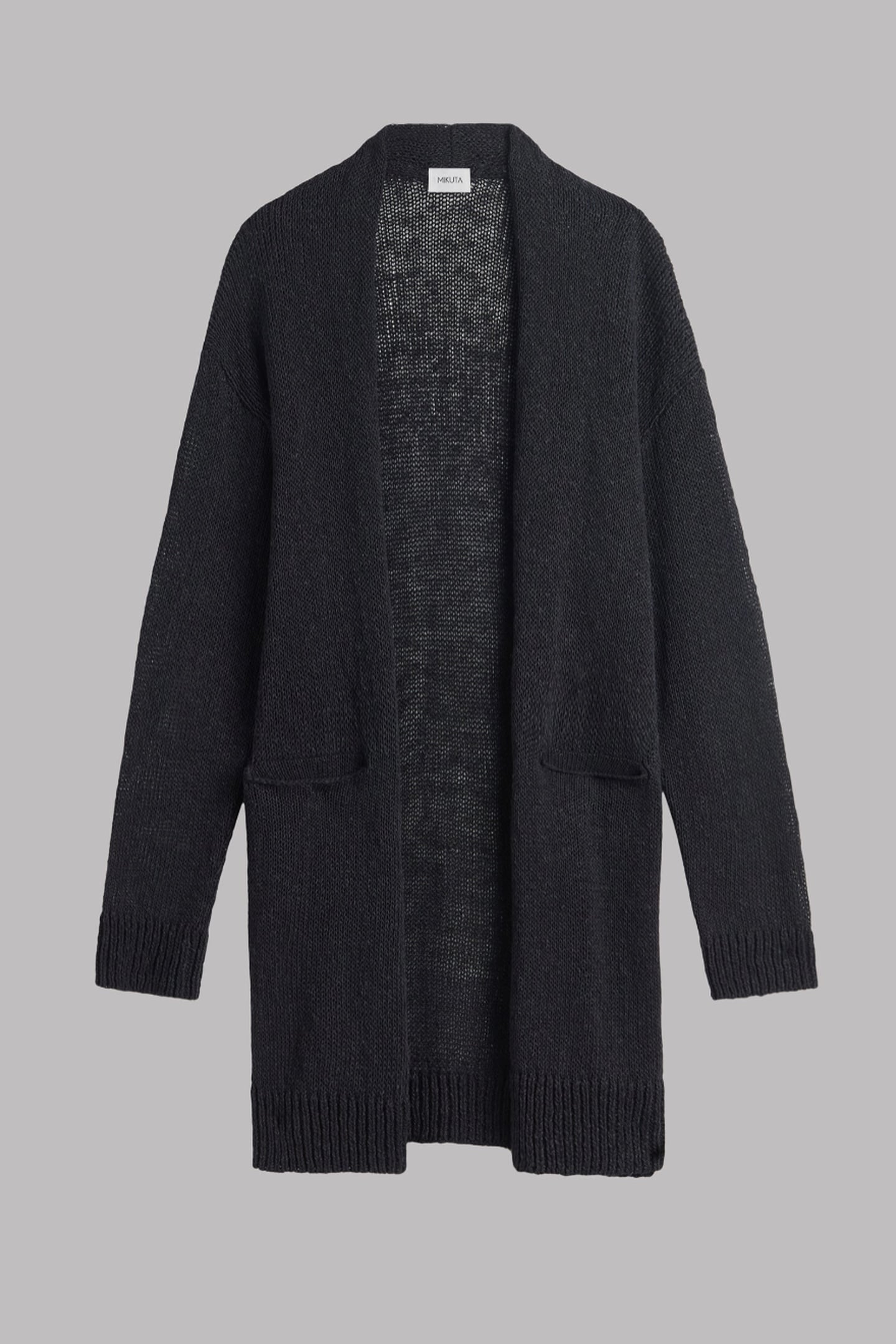 THE BLACK THIN LONG KNITTED CARDIGAN 3
