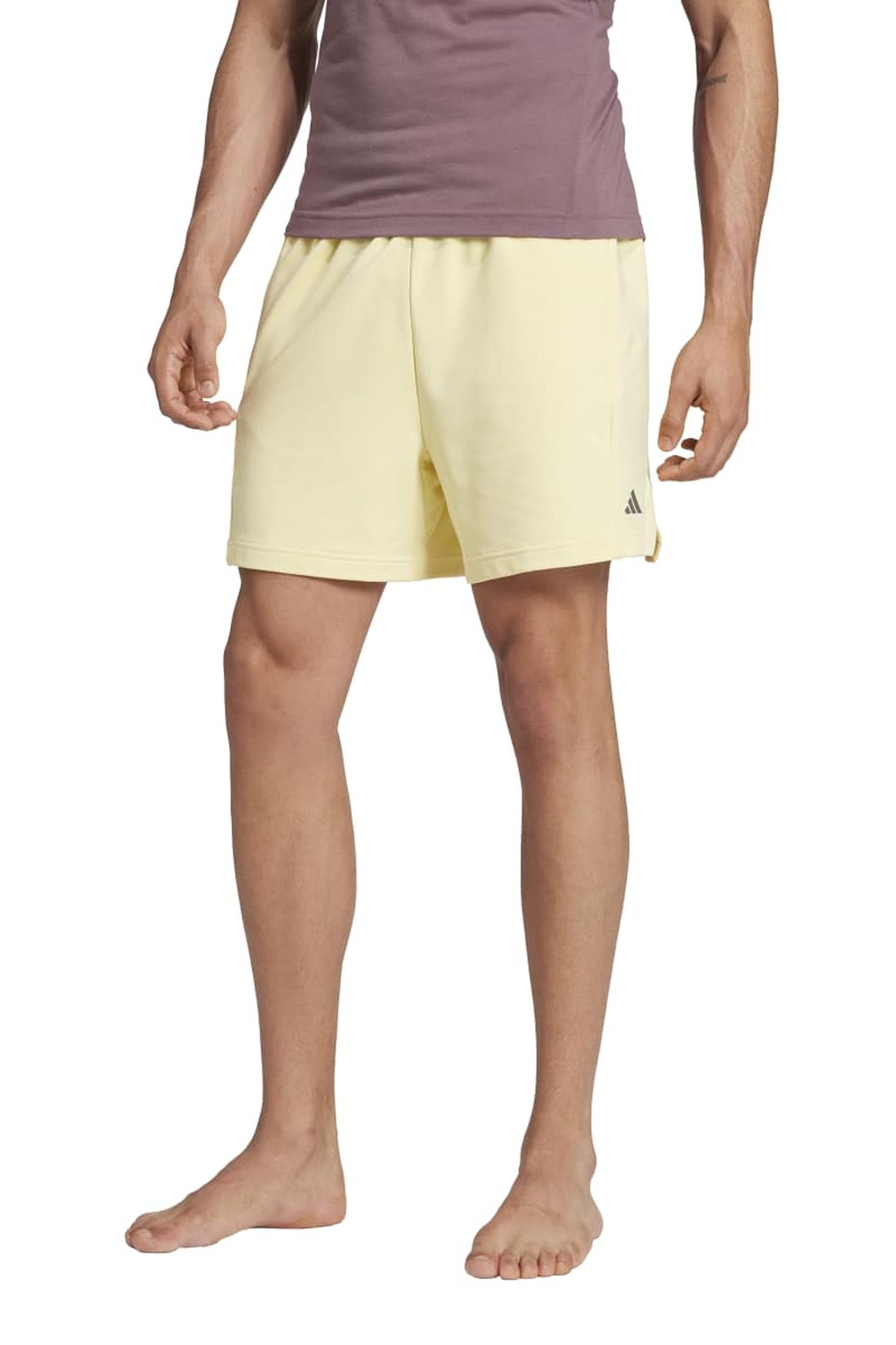 UNISEX PERFORMANCE ADIDAS D4T YOGA KNIT SHORT ALMOST YELLOW 1