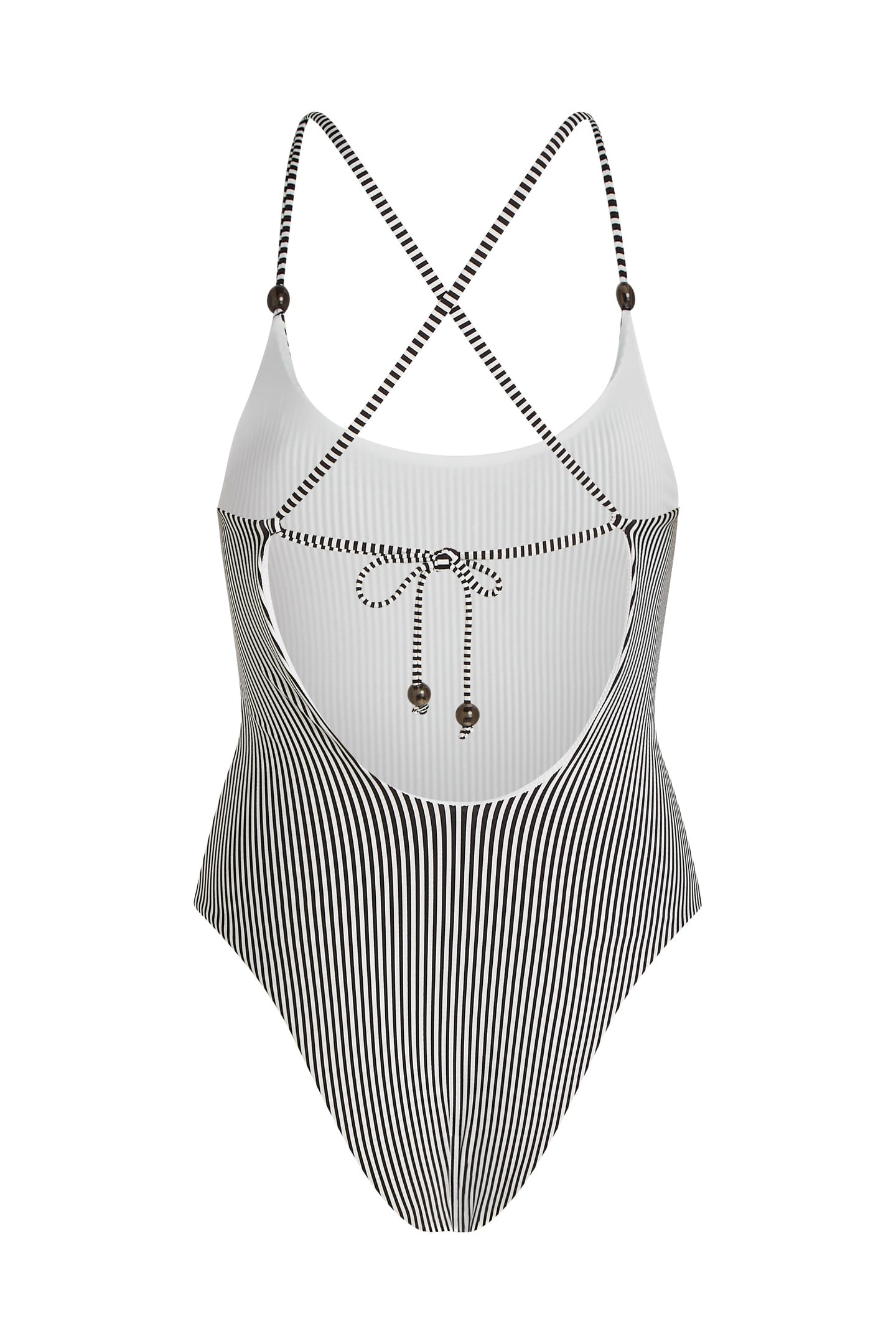 IKON STRIPE SWIMSUIT WHITE-BLACK STRIPE 4