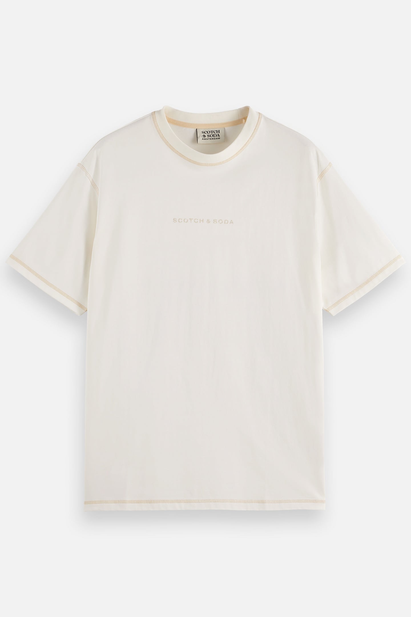 LOGO FRONT CHEST T-SHIRT OFF WHITE 4