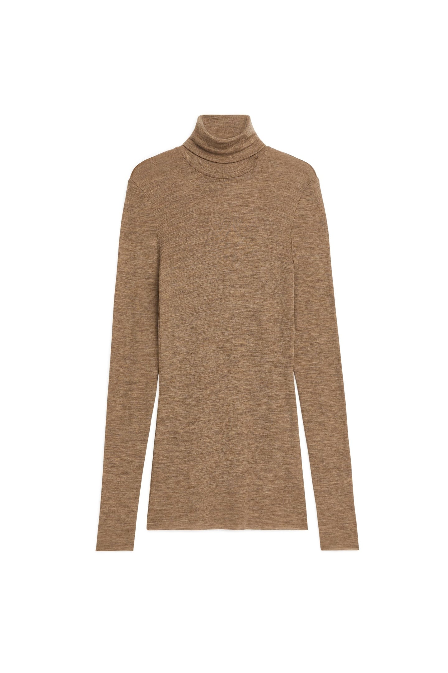 MALENA WOOL RIB TURTLENECK BEIGE 3