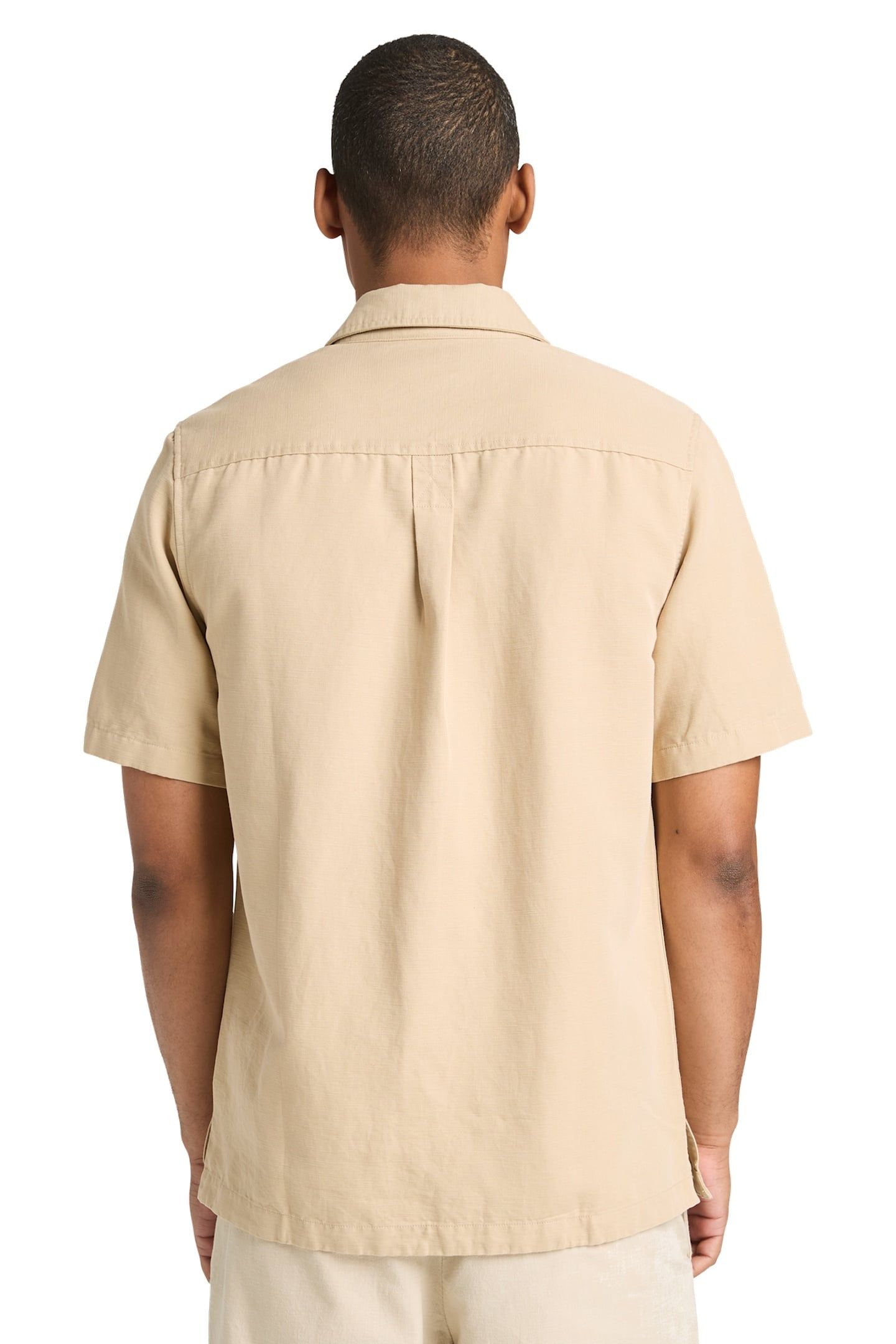 COTTON LINEN SS UTILITY OVERSHIRT MEDIUM BEIGE 3