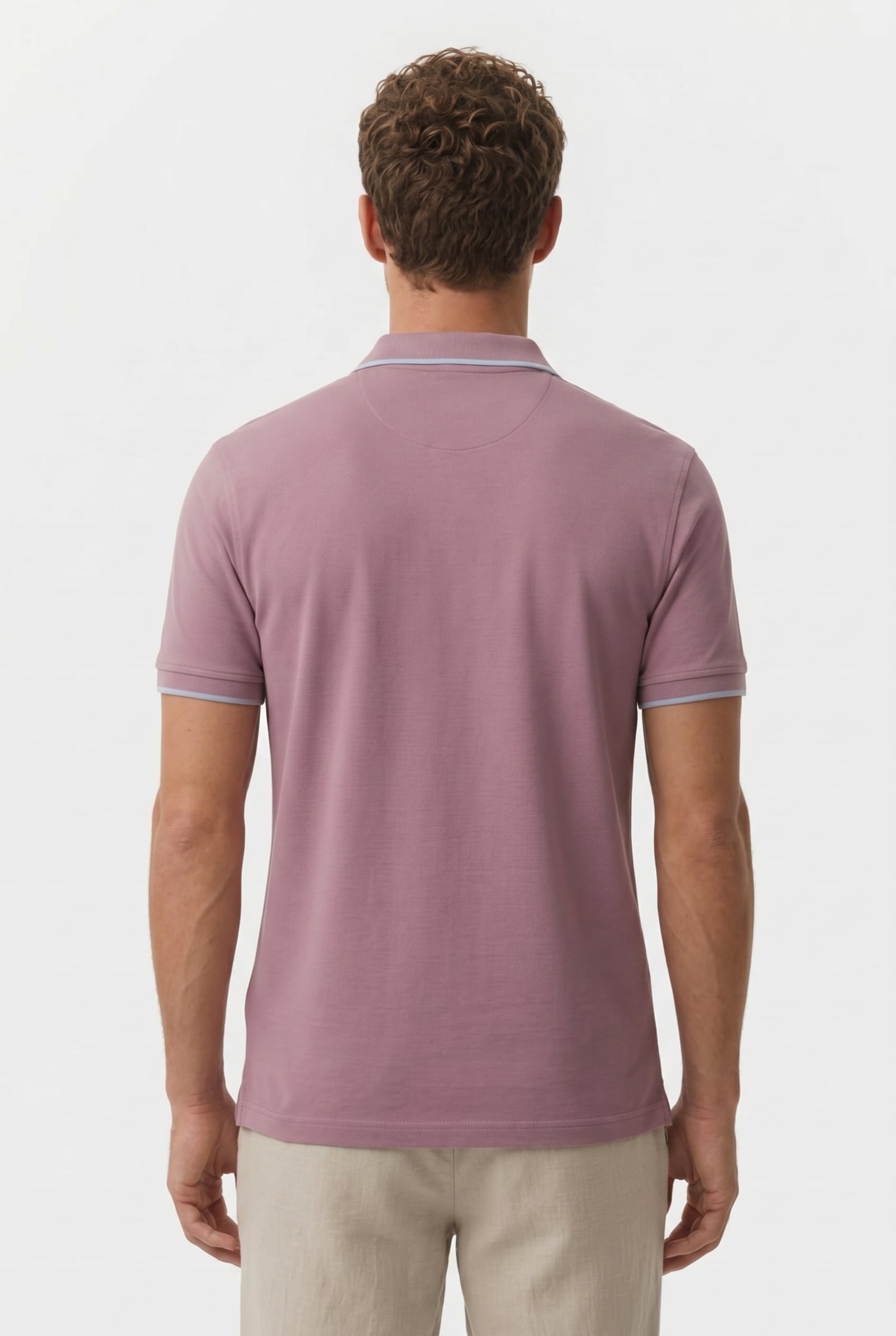 SLIM FIT POLO ZEB BADGE MAUVE 2