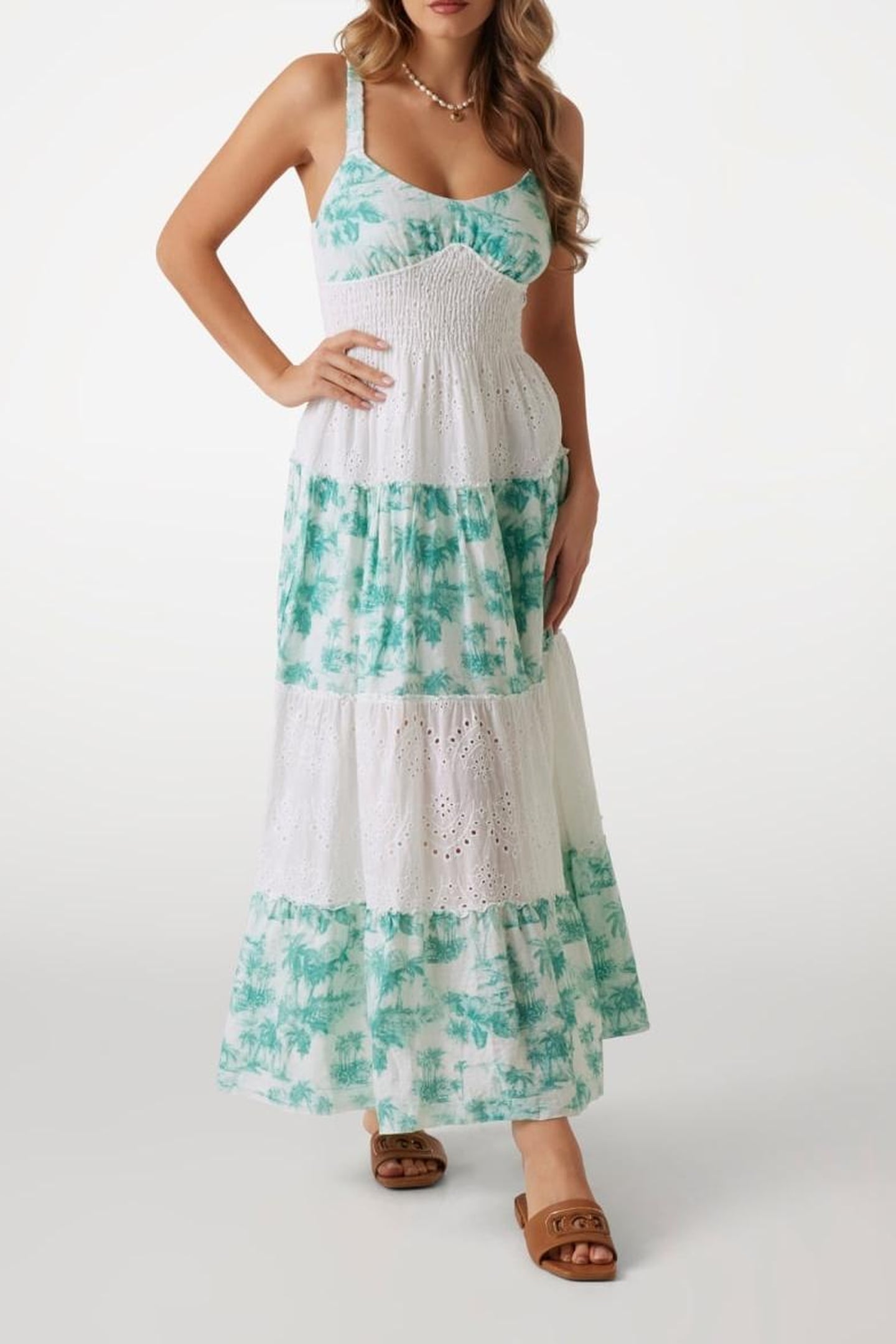 GUESS ECO SAVINA MIX PRINT DRE VINTAGE ISLAND TURQU 3