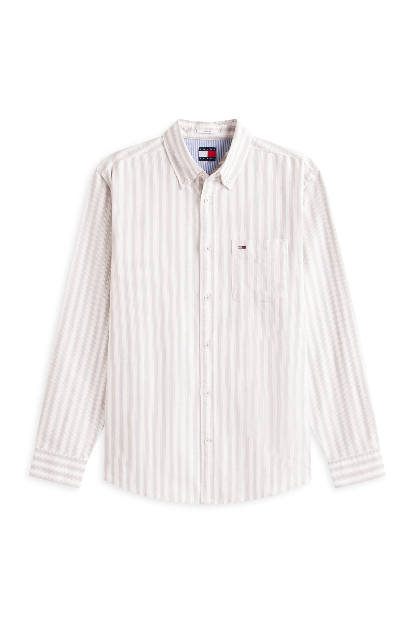 TJM REGULAR STRIPE OXFORD SHIRT IVY MINK STRIPE 4