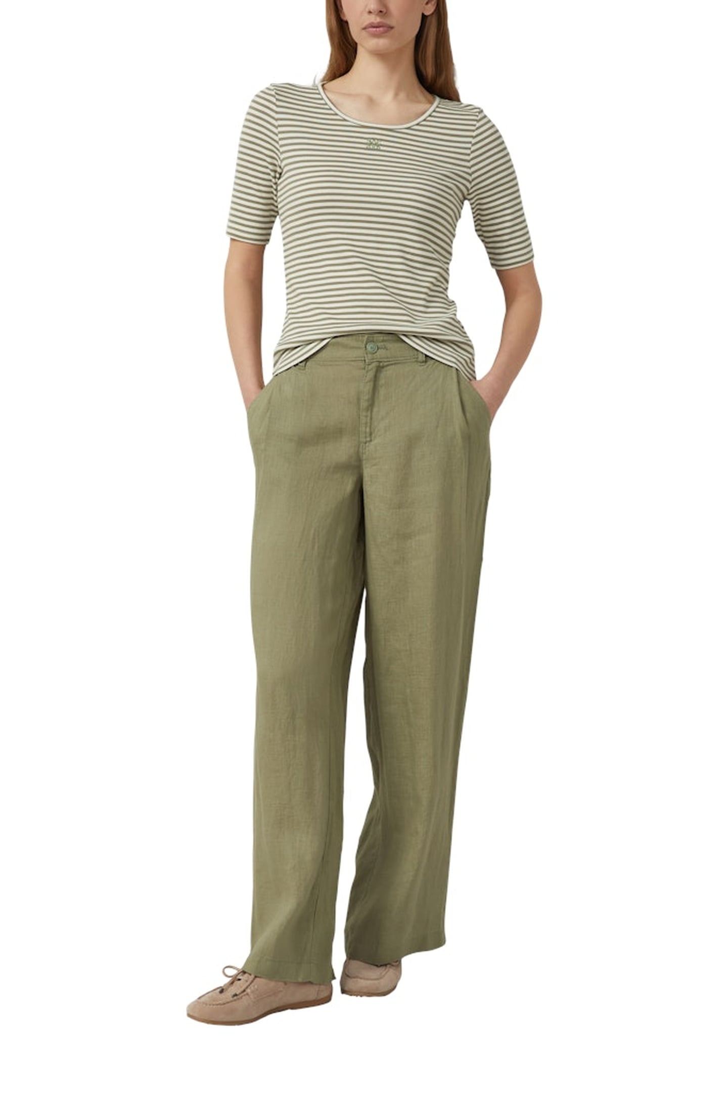 S.OLIVER T-SHIRTS ARMY GREEN 2
