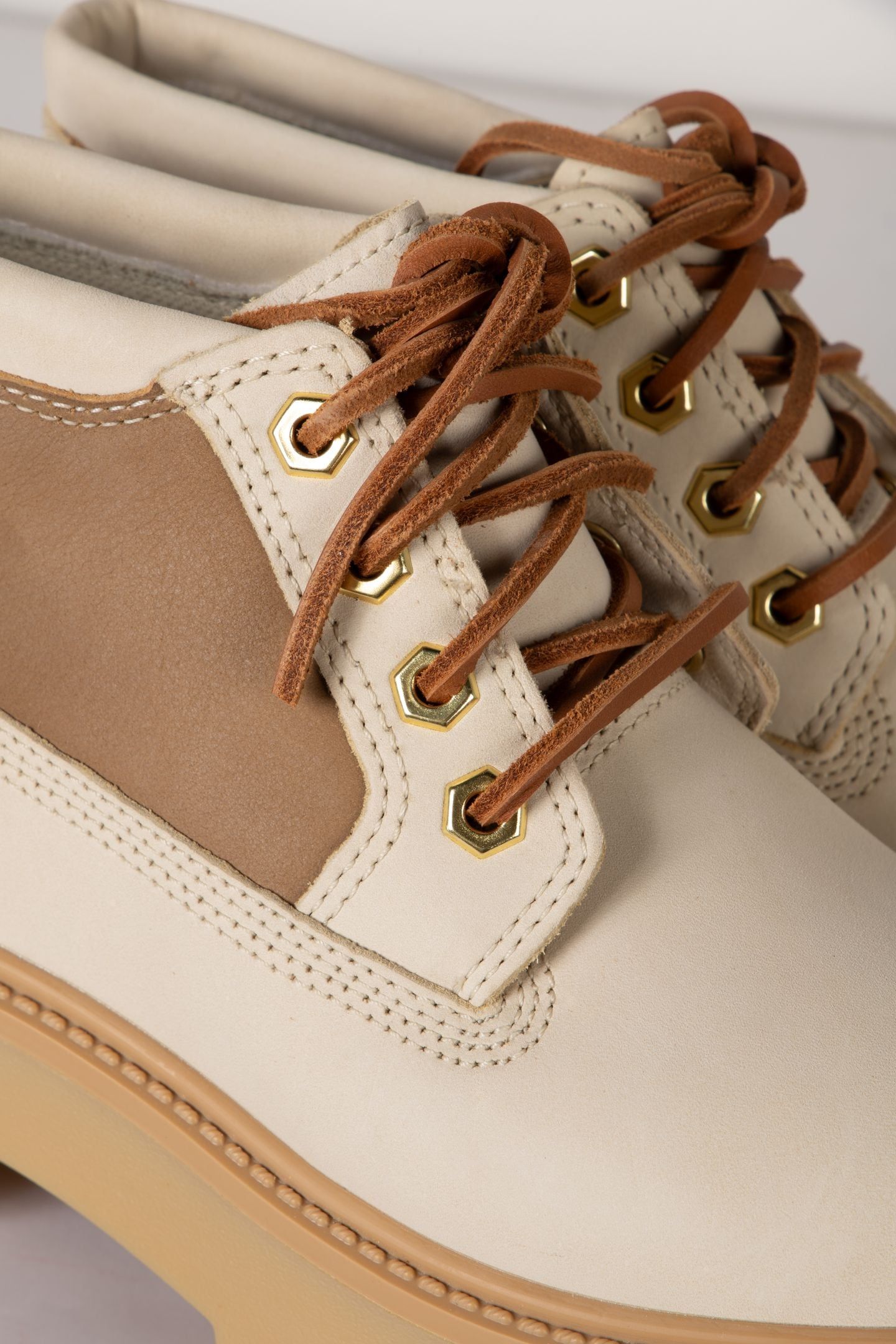 MID LACE UP WATERPROOF BOOT LIGHT BEIGE 5