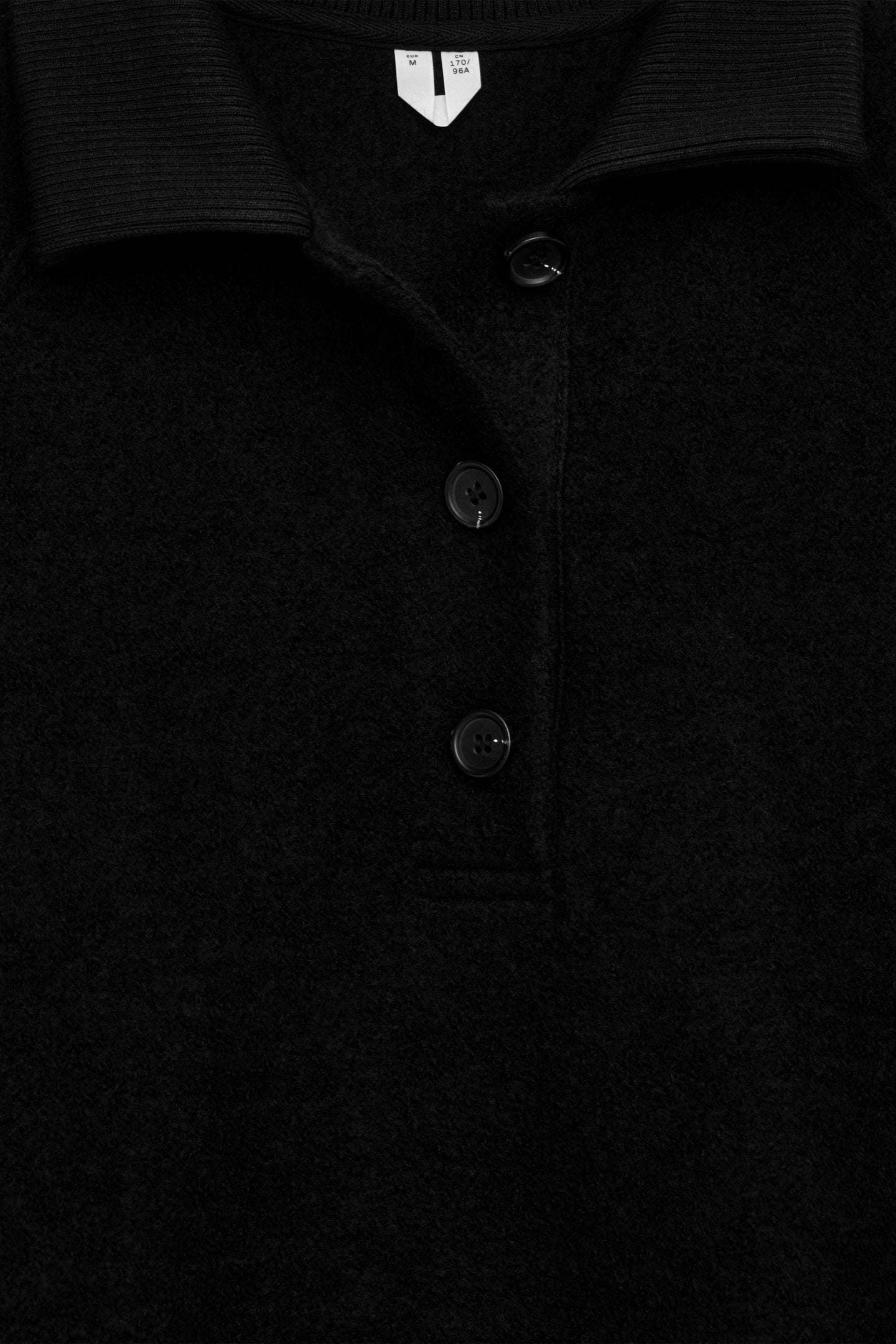 BODIL BOILED WOOL POLO BLACK 4