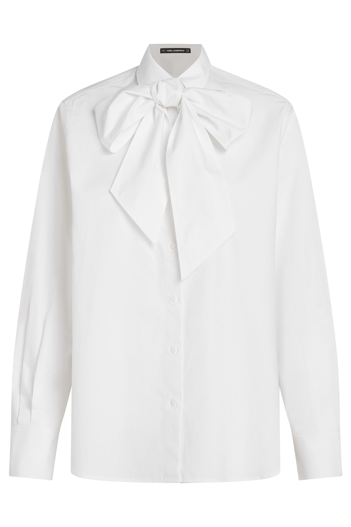 RETRO POPLIN BOW BLOUSE WHITE 5