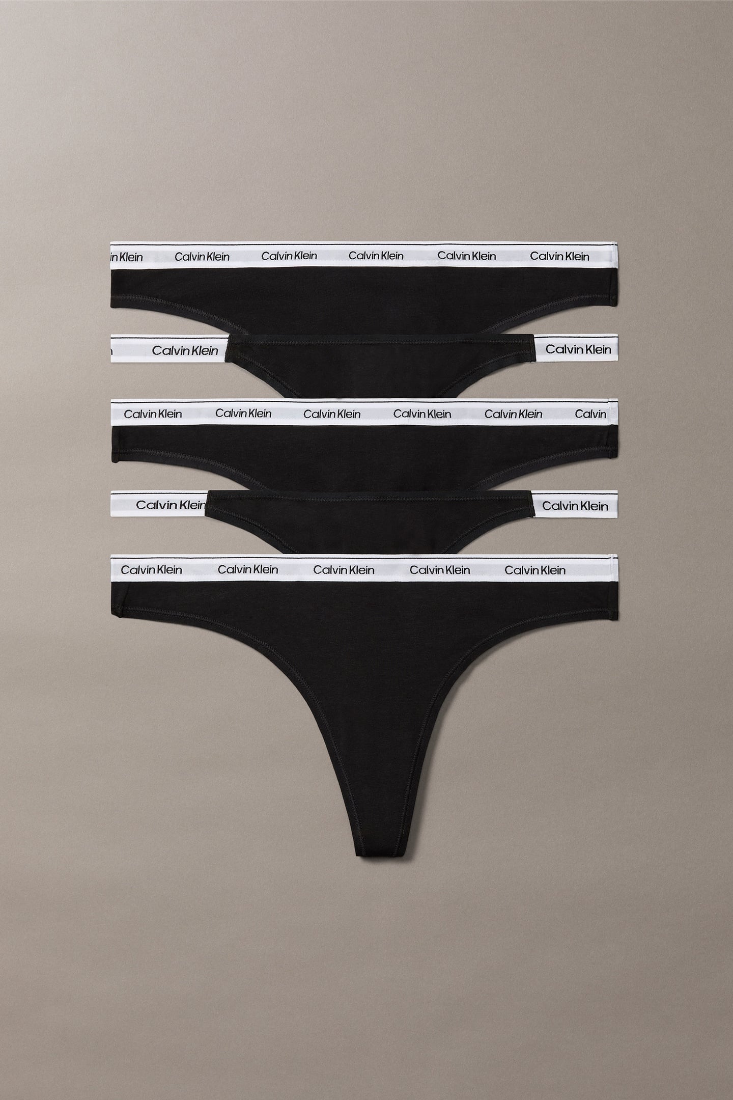 MIXED THONG 5-PACK BLACK 1